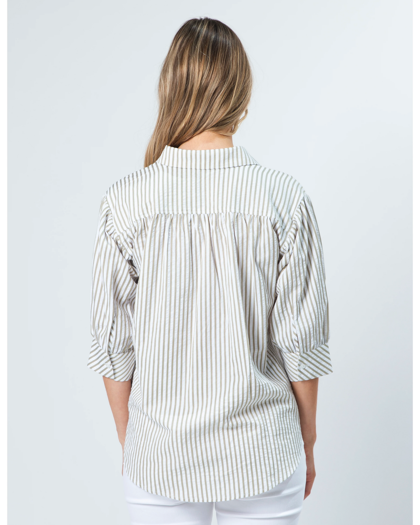 STELLA+ GEMMA DEEDEE SHIRT - MUSHROOM STRIPE - THE VOGUE STORE