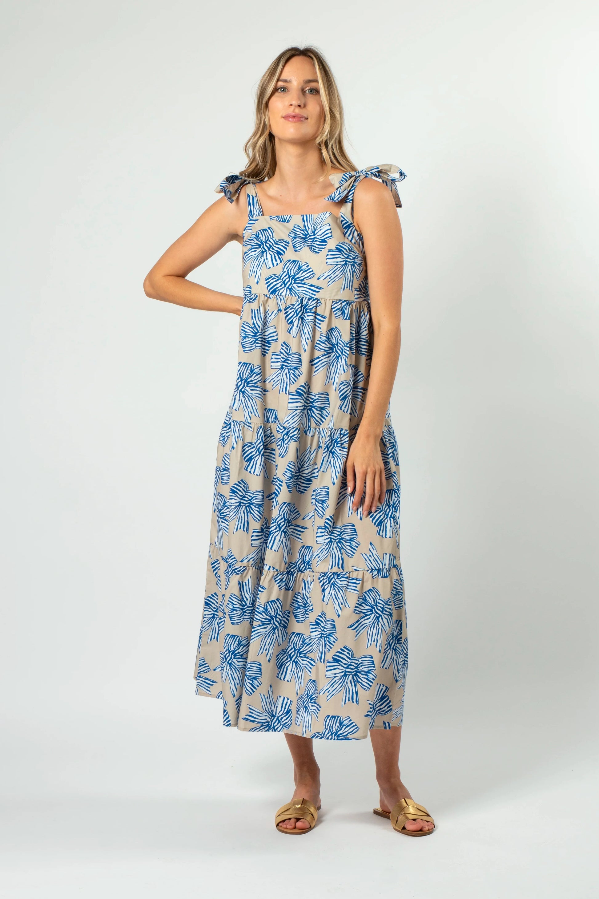 STELLA + GEMMA IVY DRESS - BOWTIFUL BLUE - THE VOGUE STORE