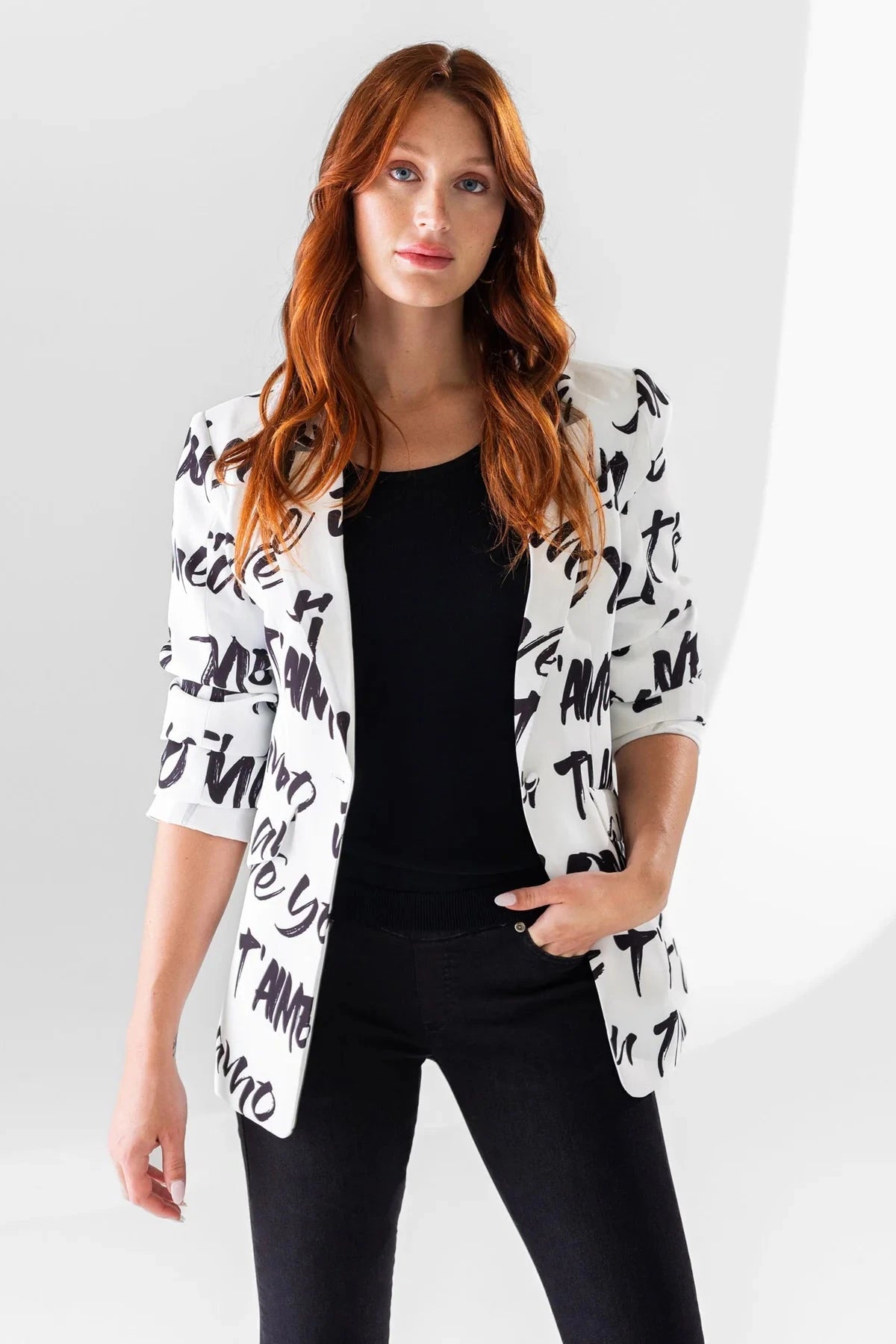 LISETTE ELEANOR JACKET - BLACK/WHITE