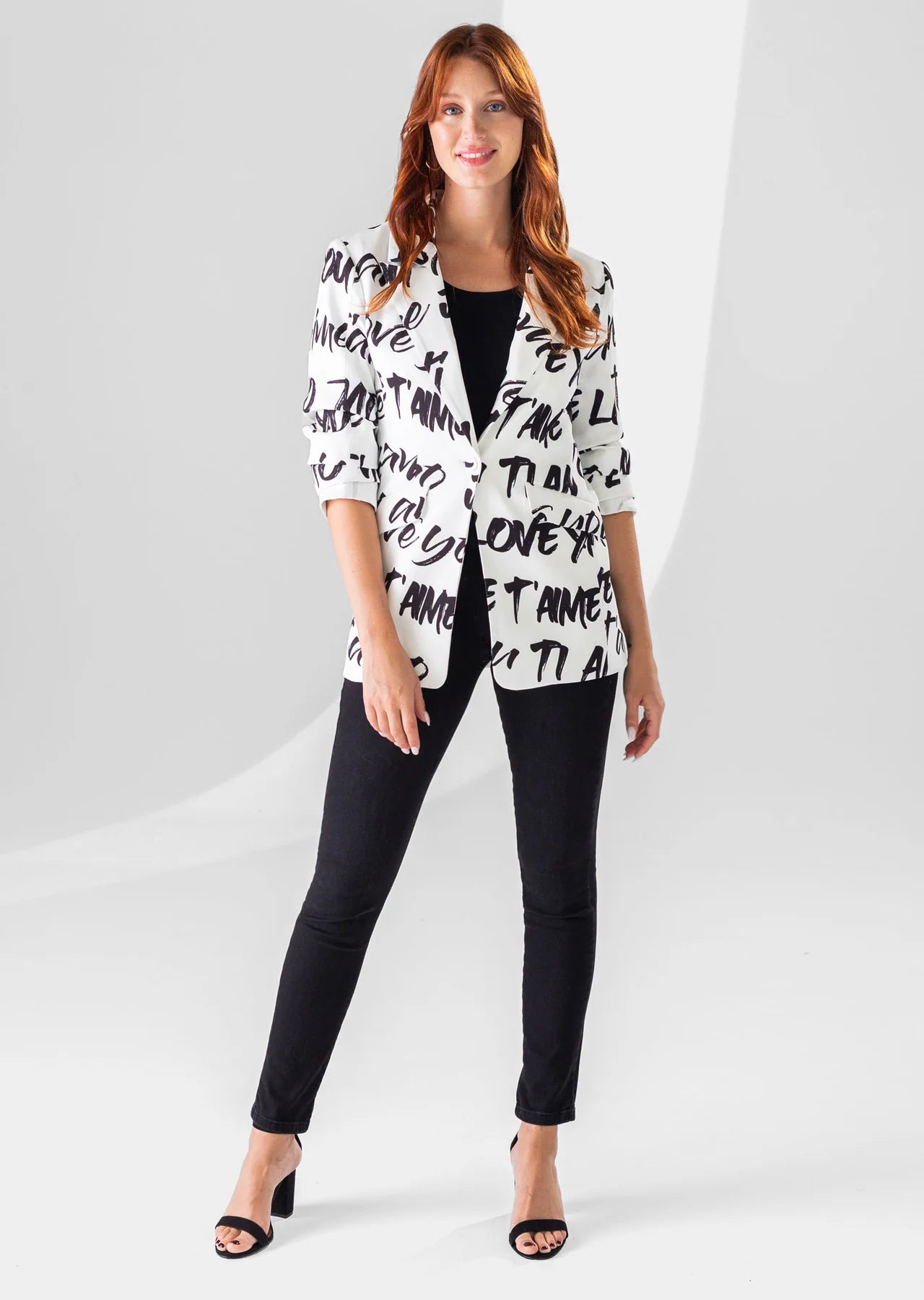 LISETTE ELEANOR JACKET - BLACK/WHITE