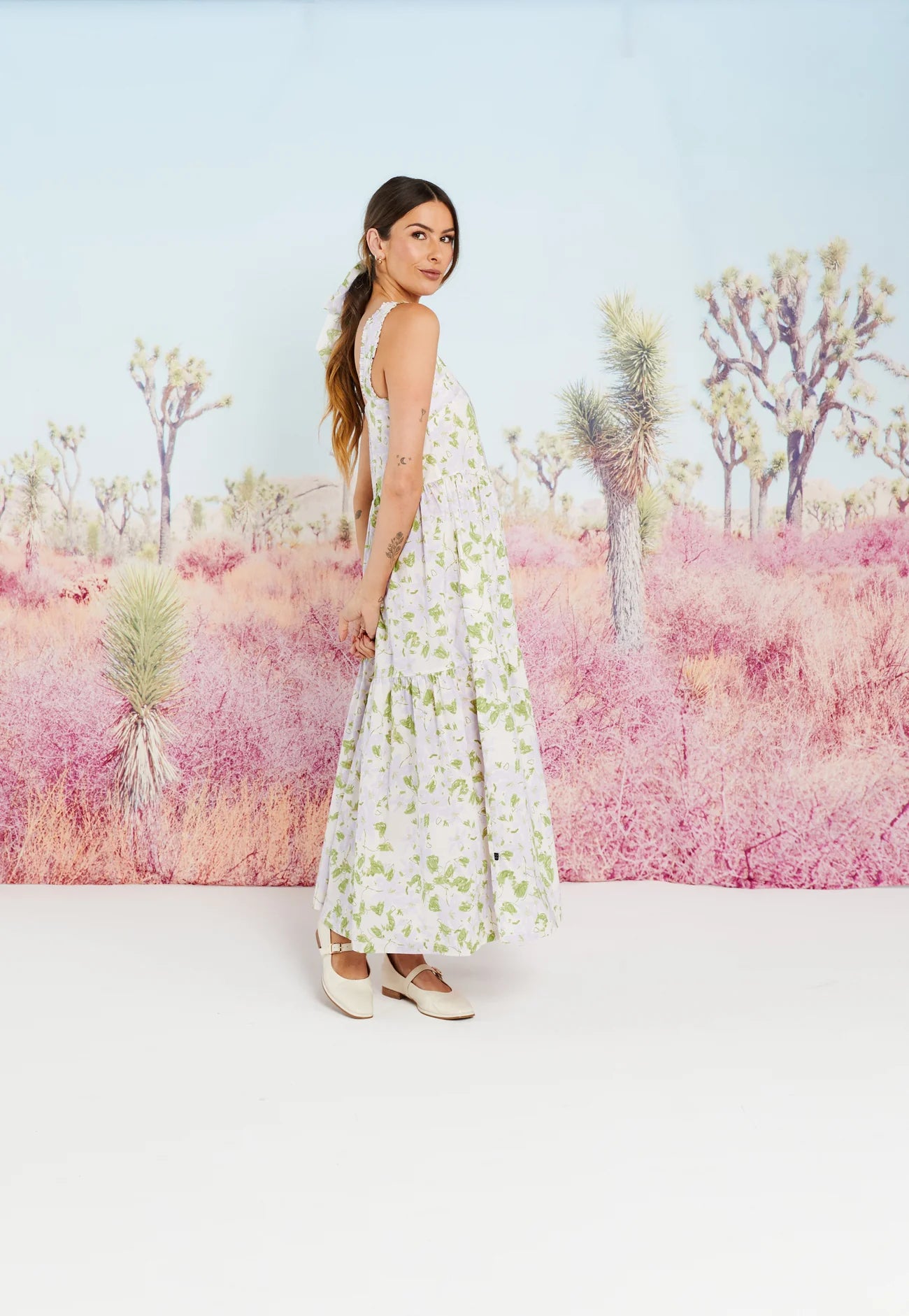 THING THING ZIGGY-ZAG DRESS - PAINTED GARDEN - THE VOGUE STORE