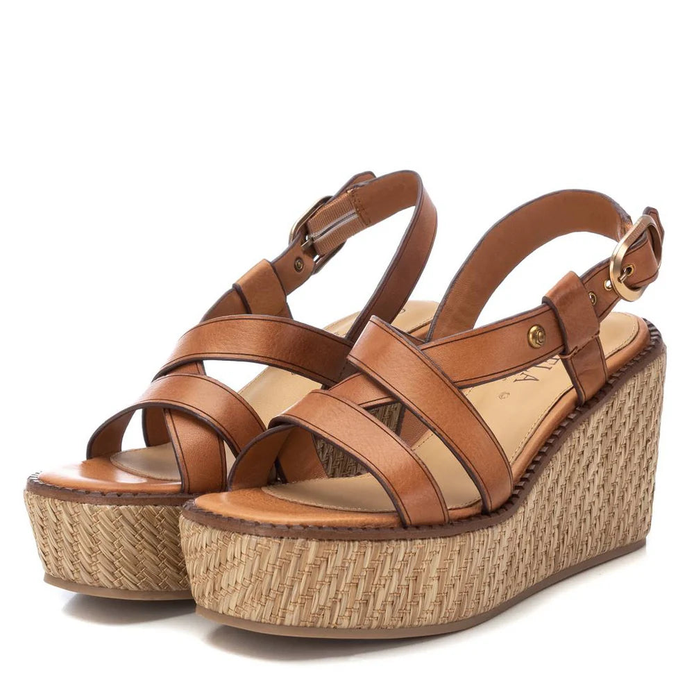 CARMELA WEDGE - CAMEL - THE VOGUE STORE