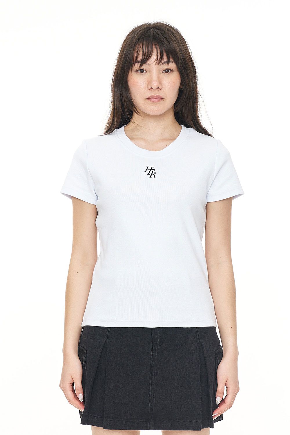 HUFFER HFR RIB SLIM TEE - WHITE - THE VOGUE STORE