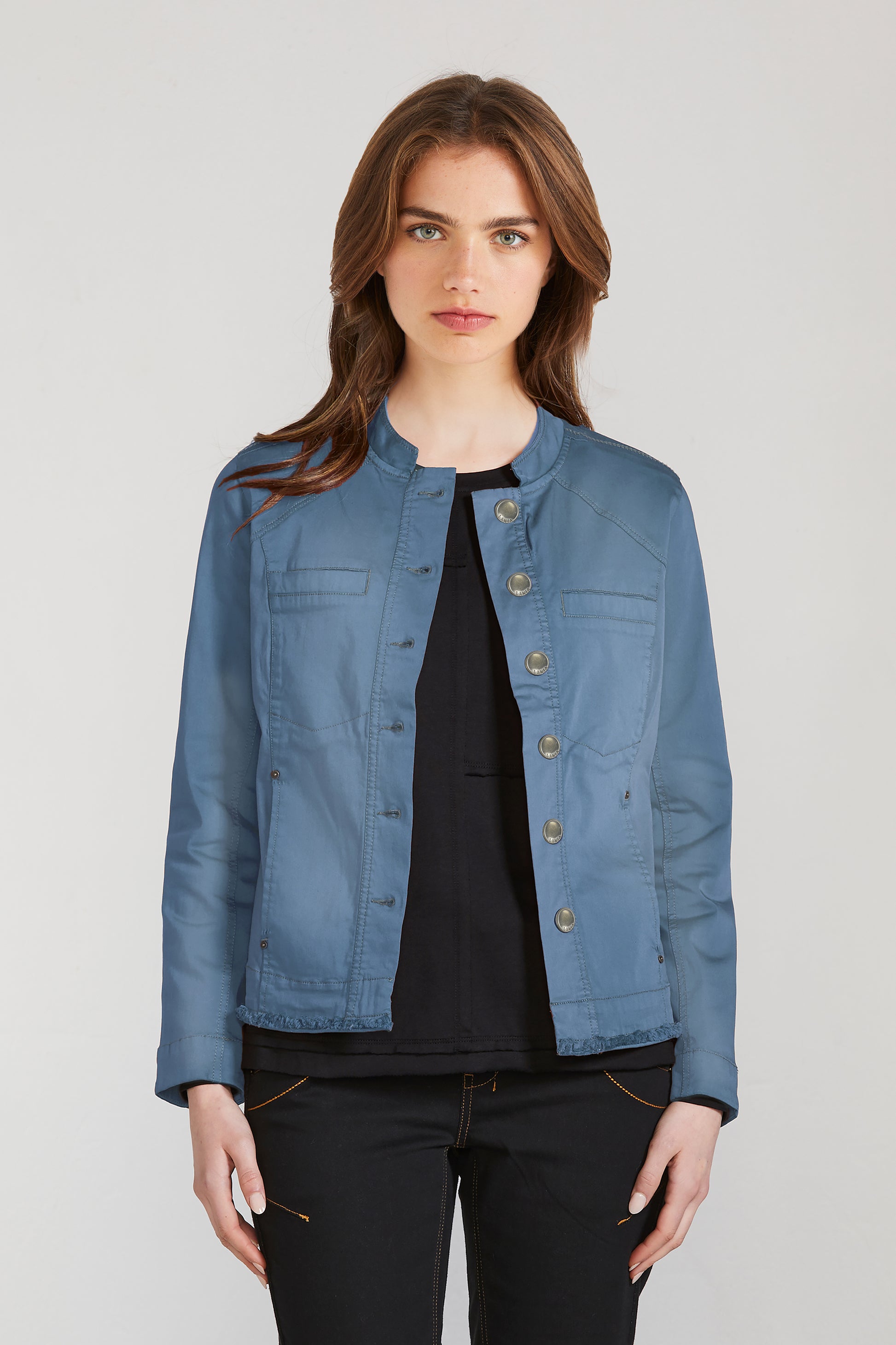 LANIA FLINT JACKET - WEDGEWOOD - THE VOGUE STORE