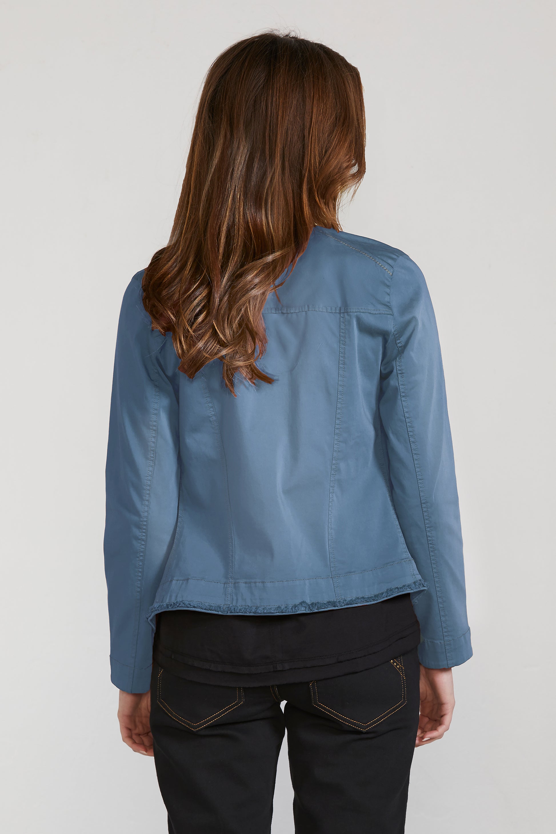 LANIA FLINT JACKET - WEDGEWOOD - THE VOGUE STORE