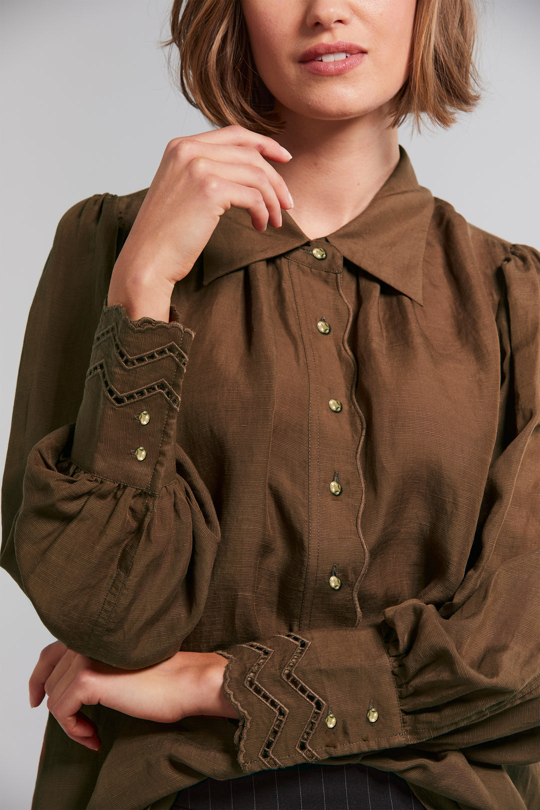 LANIA HUNTER SHIRT - CINNAMON - THE VOGUE STORE