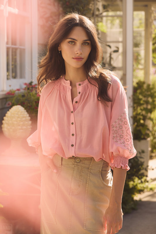 LANIA GRACE SHIRT - ROSE - THE VOGUE STORE