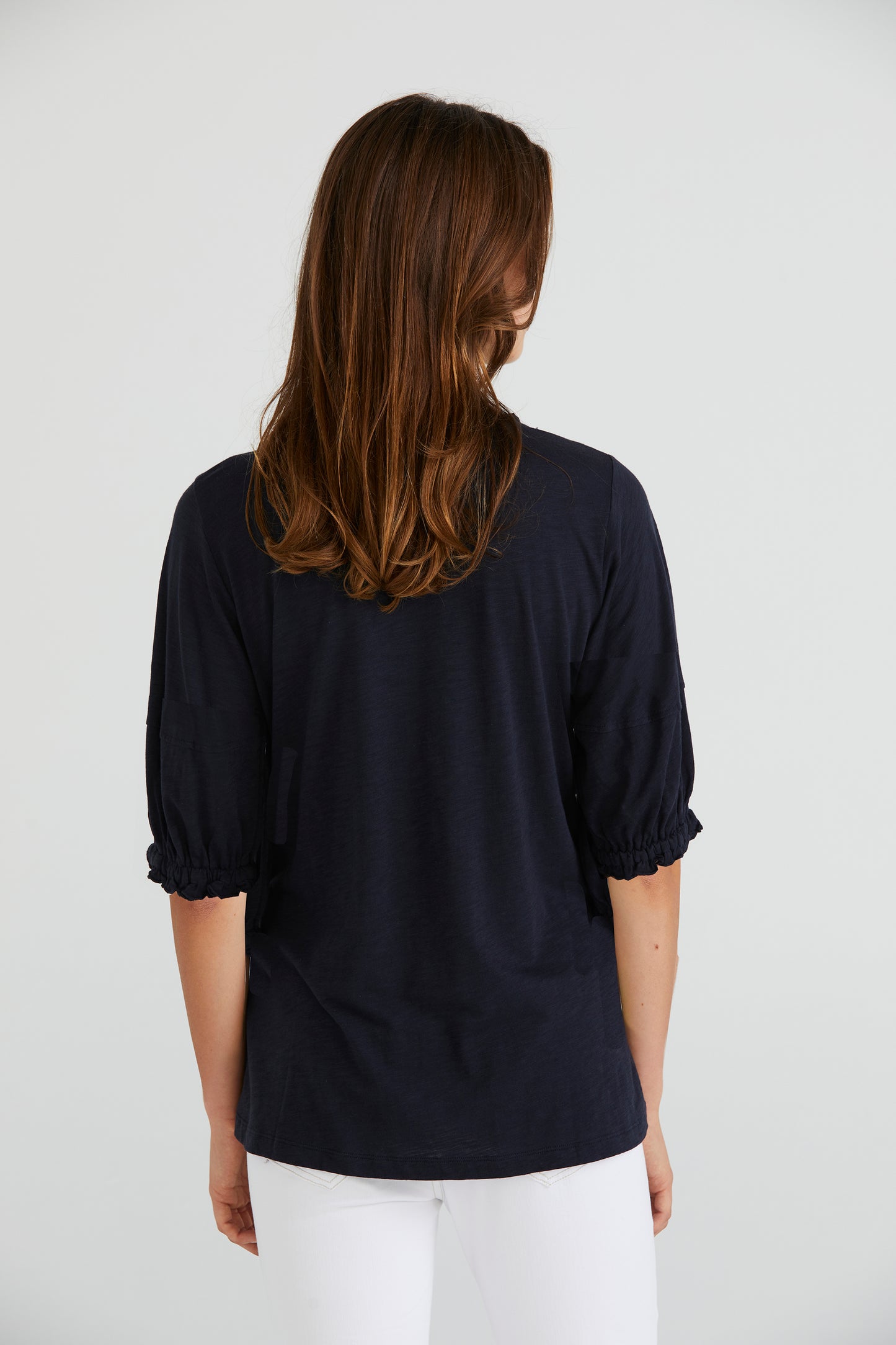 LANIA RUBY TOP - NAVY - THE VOGUE STORE