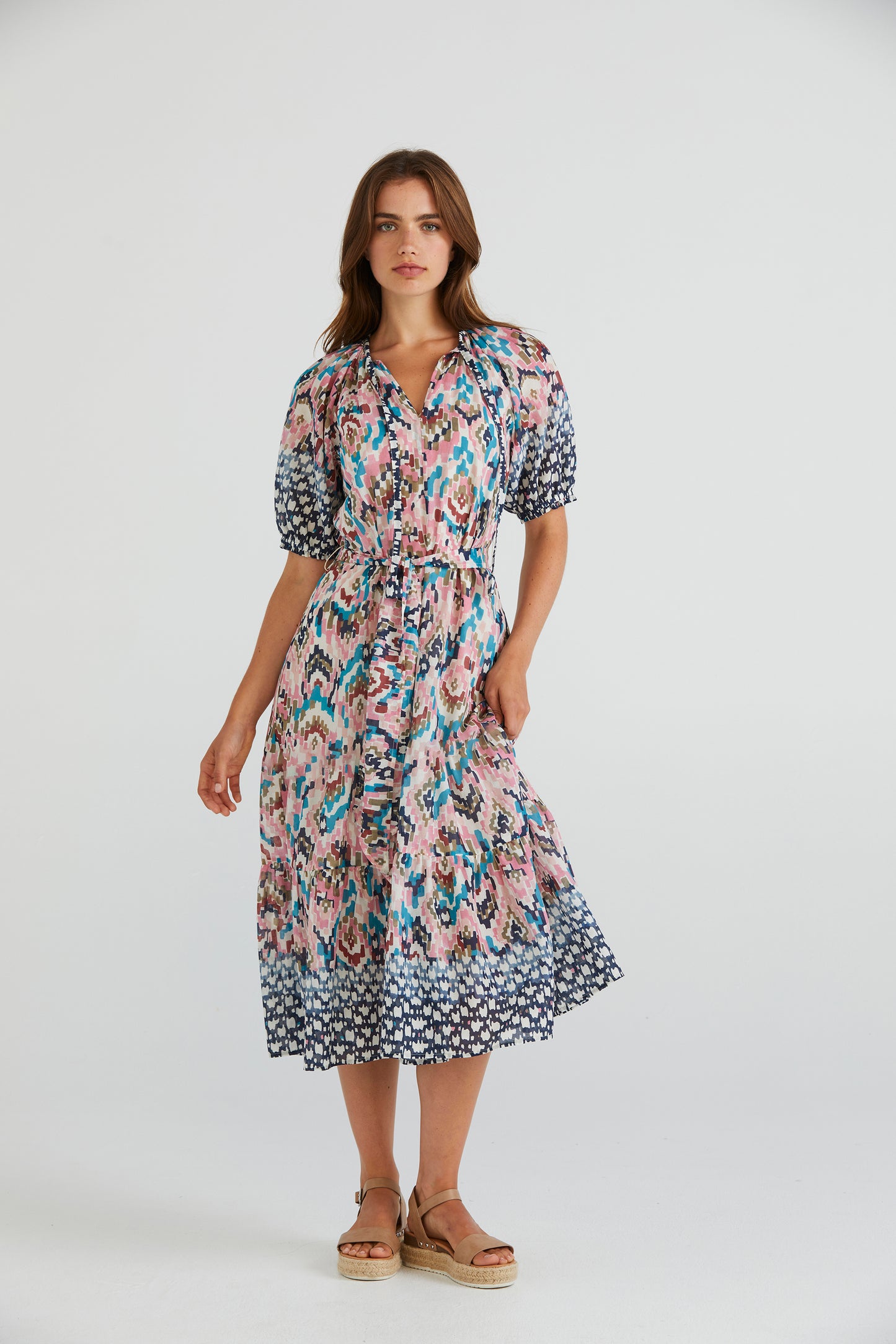 LANIA MADRAS DRESS INK - THE VOGUE STORE