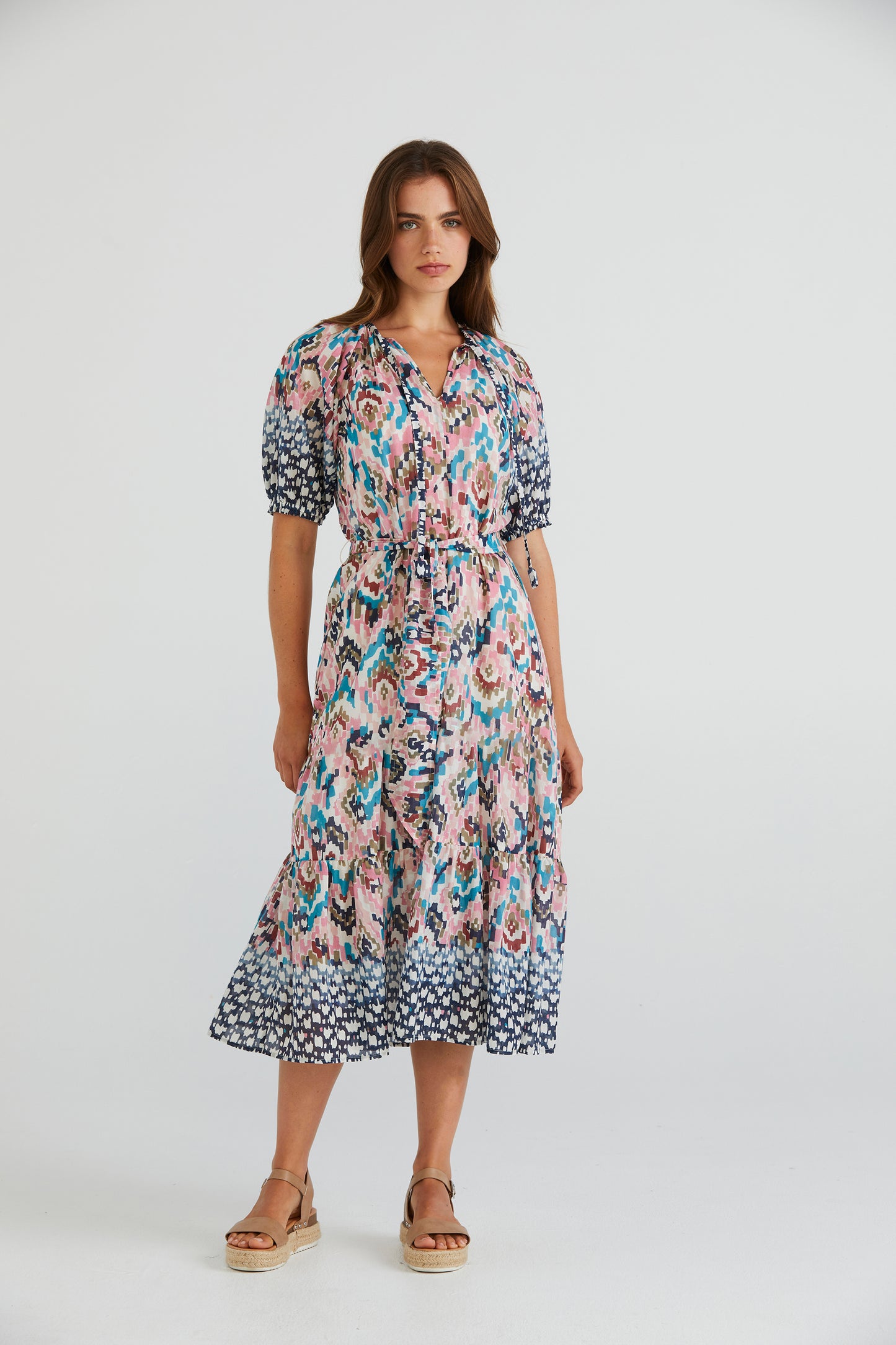 LANIA MADRAS DRESS INK - THE VOGUE STORE