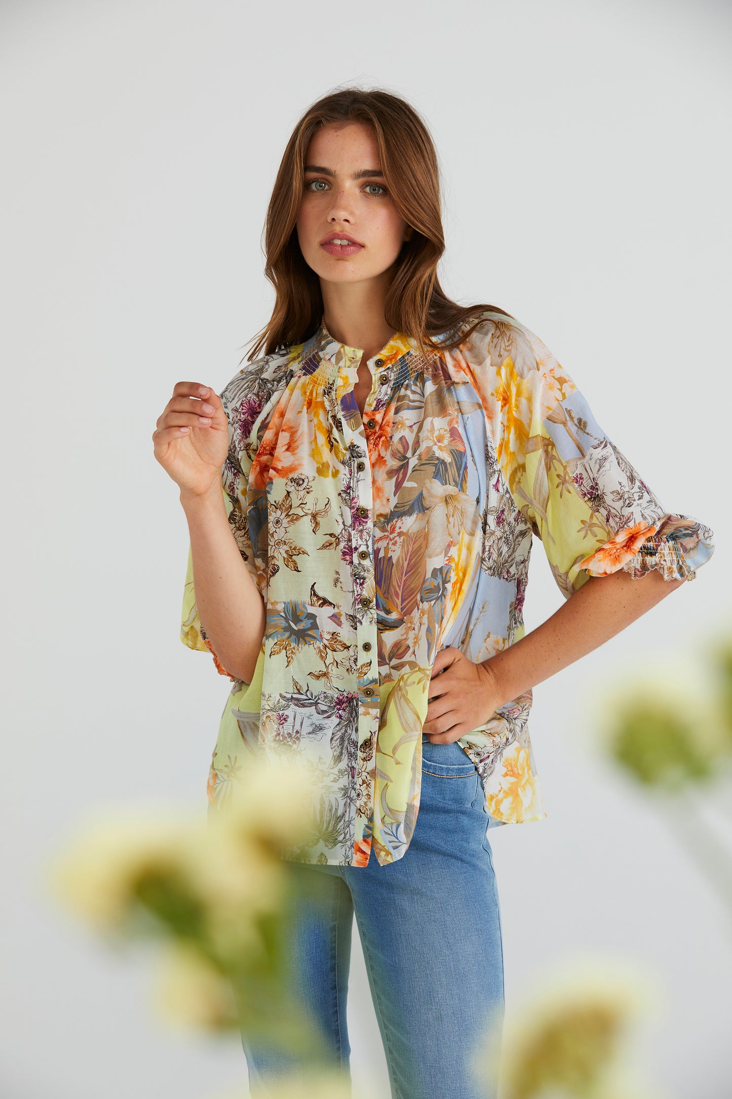 LANIA MONARCH SHIRT - MONARCH PRINT - THE VOGUE STORE