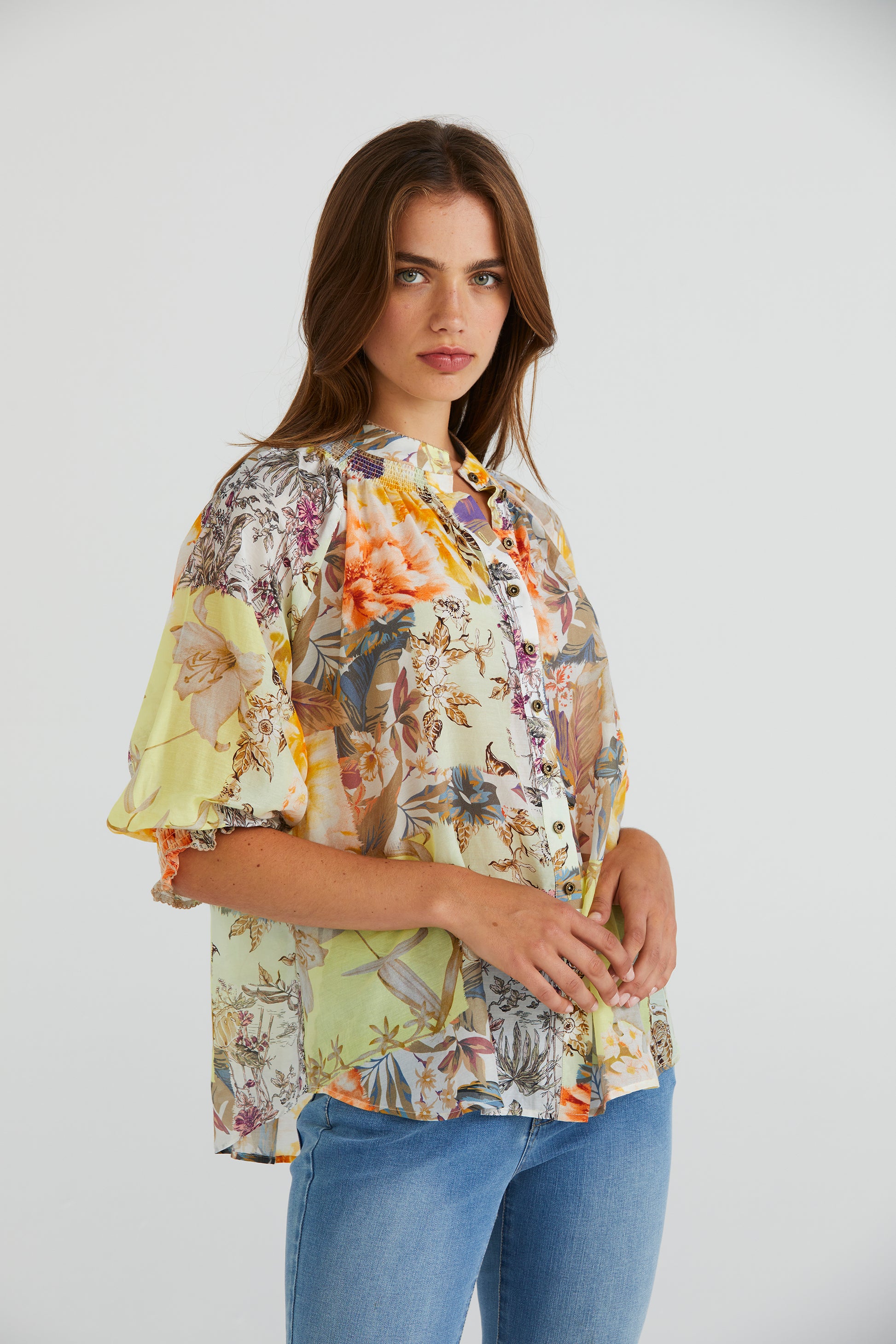 LANIA MONARCH SHIRT - MONARCH PRINT - THE VOGUE STORE