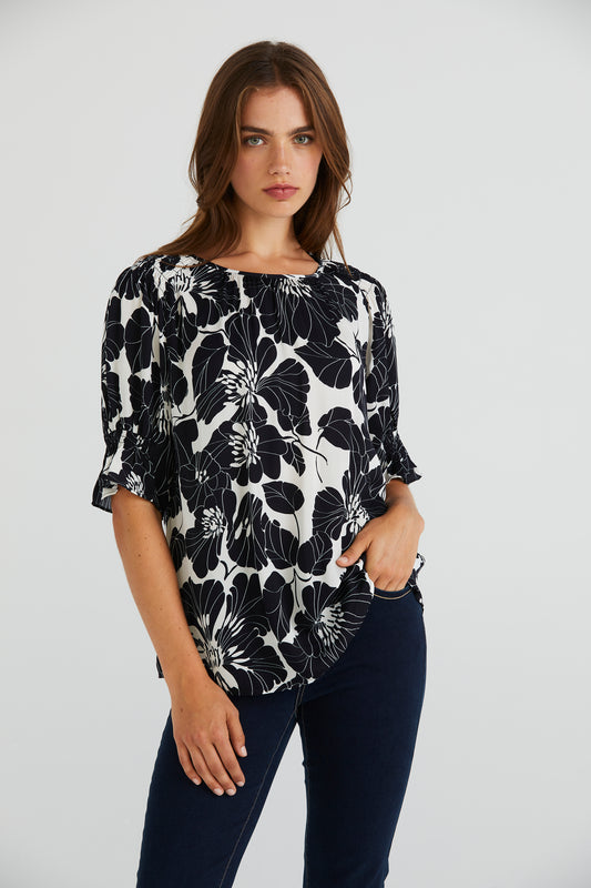 LANIA PLAZA TOP - PLAZA PRINT - THE VOGUE STORE