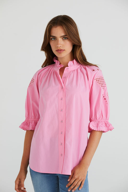 LANIA ISSEY SHIRT - PINK - THE VOGUE STORE