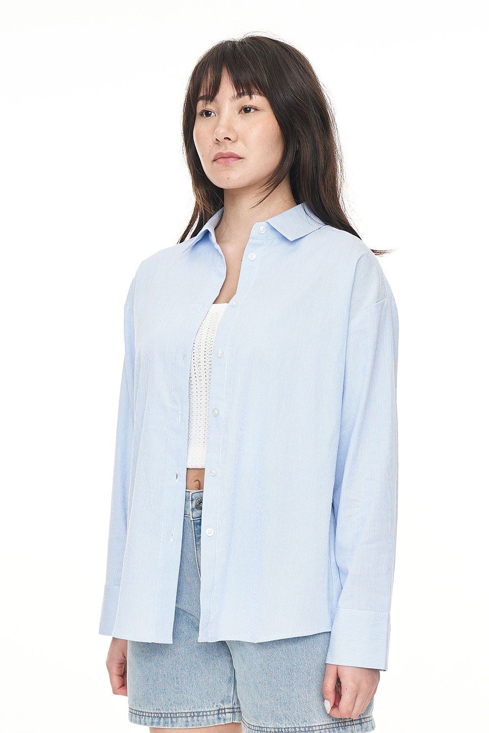 HUFFER CRUISE DAY SHIRT - BLUE HAZE/CHALK - THE VOGUE STORE