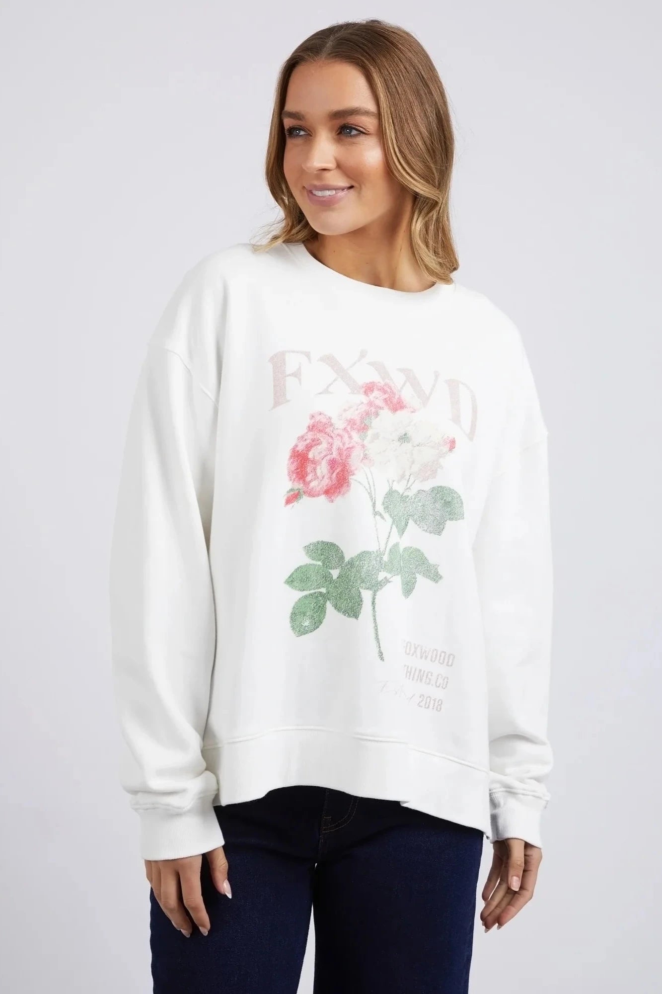 FOXWOOD ROSA CREW - VINTAGE WHITE - THE VOGUE STORE