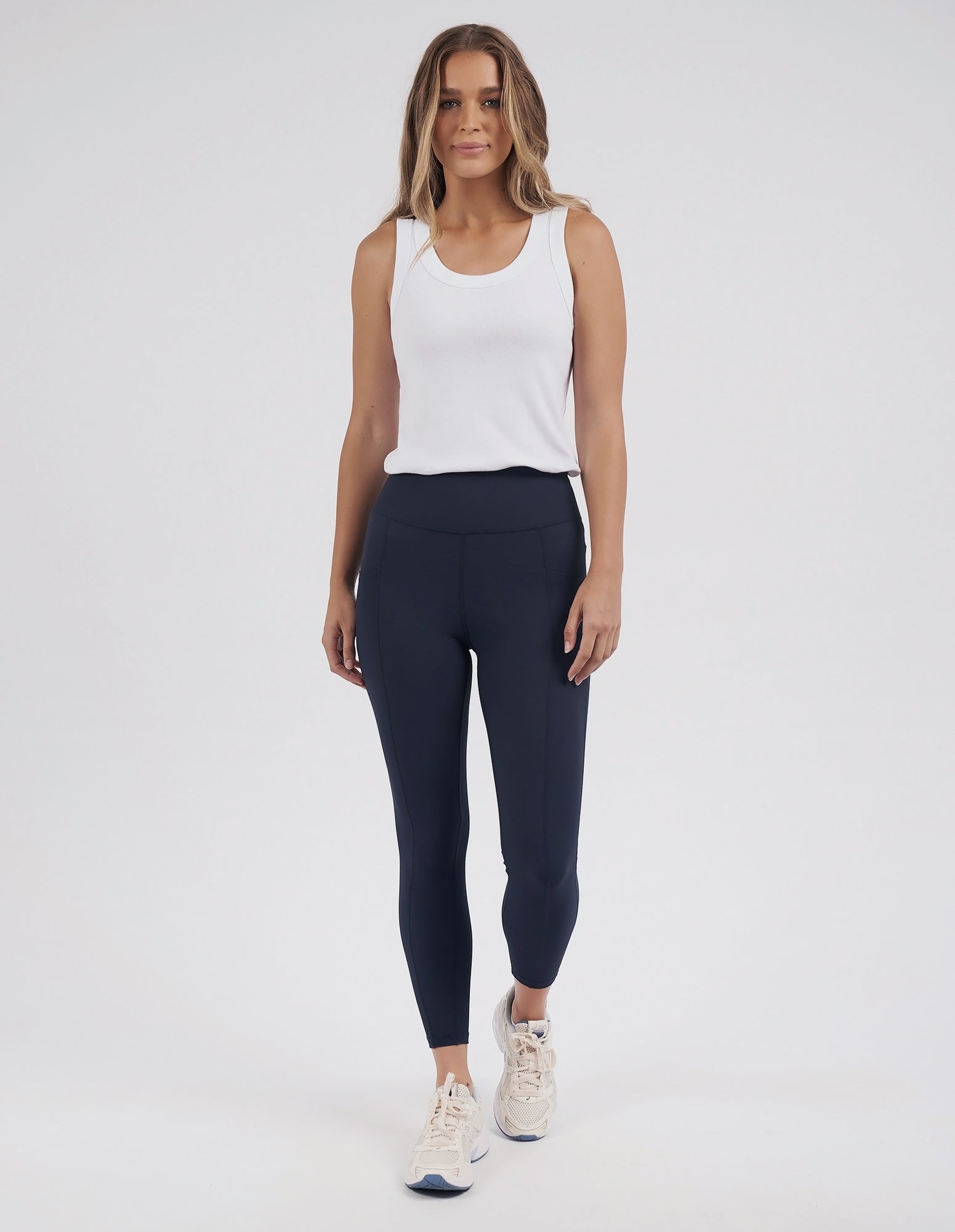 FOXWOOD LUXE RIB LEGGING - NAVY - THE VOGUE STORE