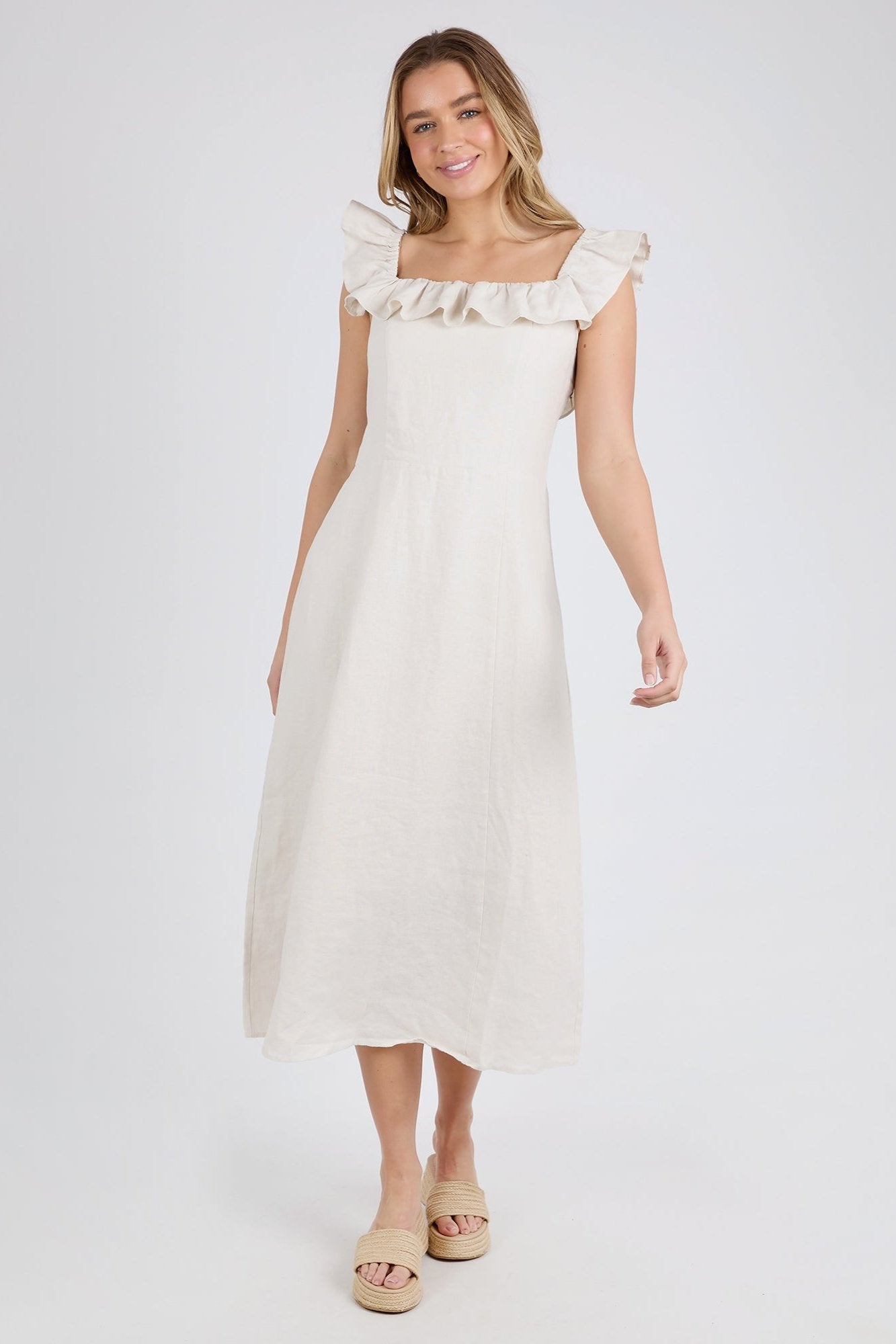 FOXWOOD BONIFACIO DRESS - OAT - THE VOGUE STORE