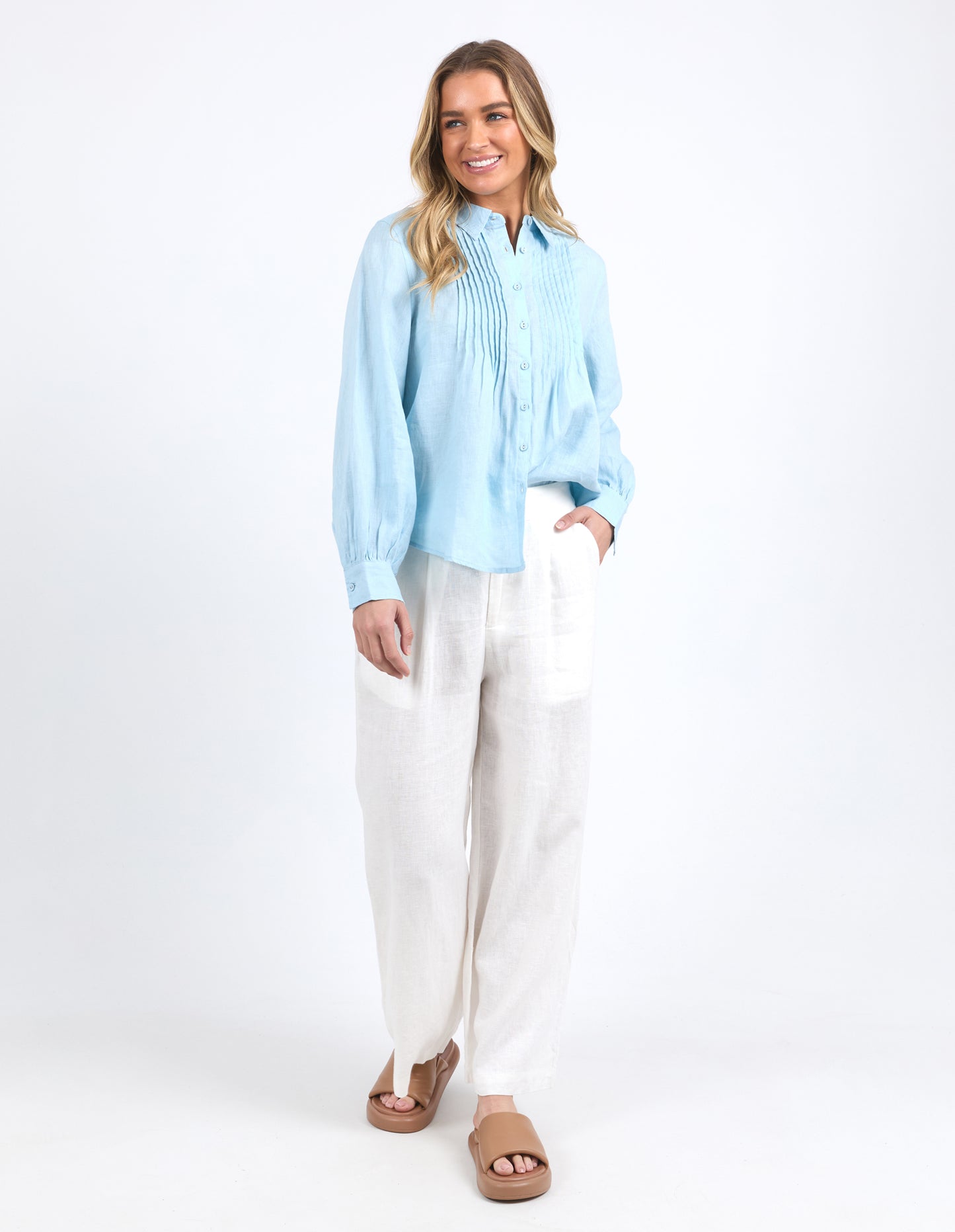 FOXWOOD TOULOUSE BLOUSE - DREAM BLUE - THE VOGUE STORE