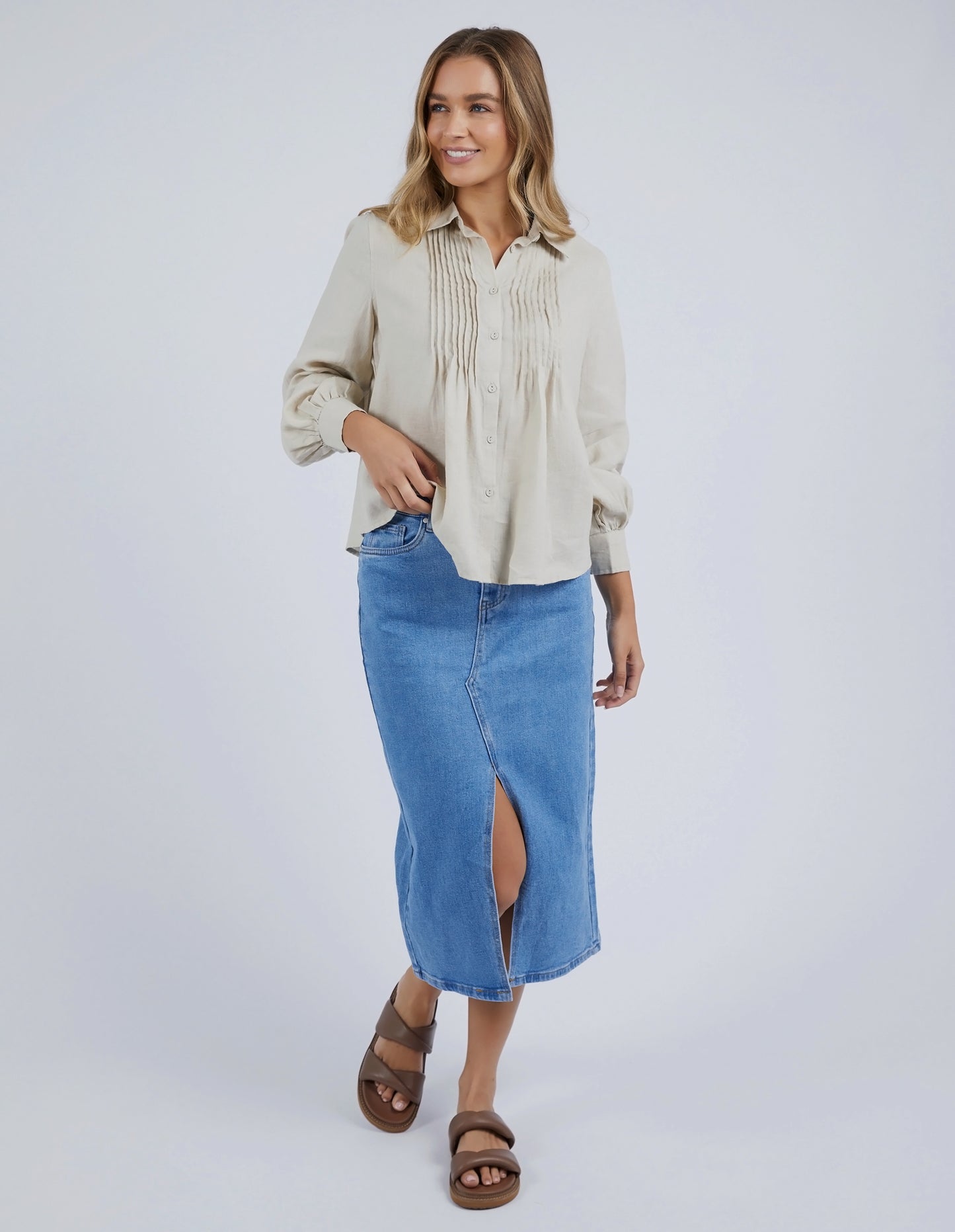 FOXWOOD TOULOUSE BLOUSE - OAT - THE VOGUE STORE