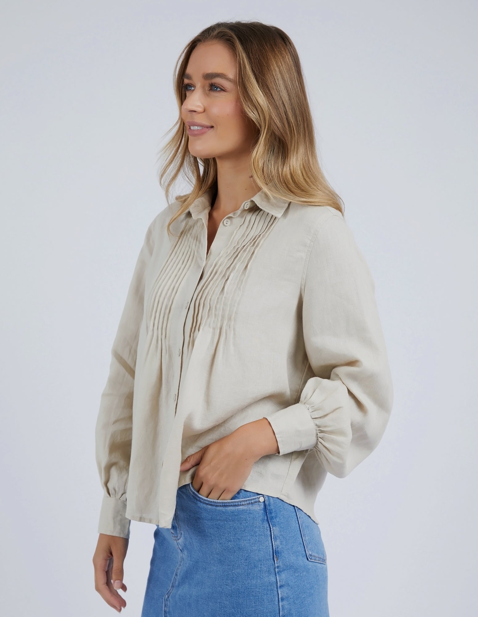 FOXWOOD TOULOUSE BLOUSE - OAT - THE VOGUE STORE