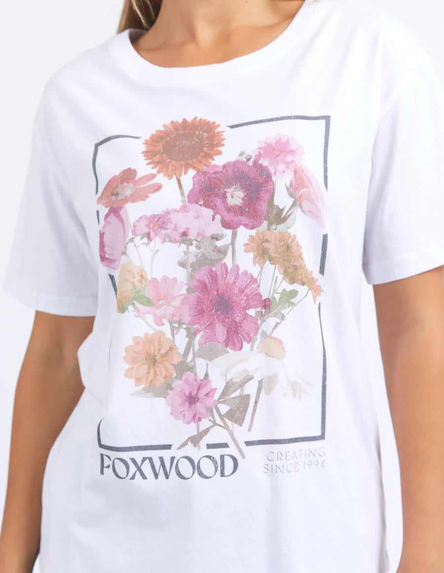 FOXWOOD IN BLOOM TEE - WHITE - THE VOGUE STORE