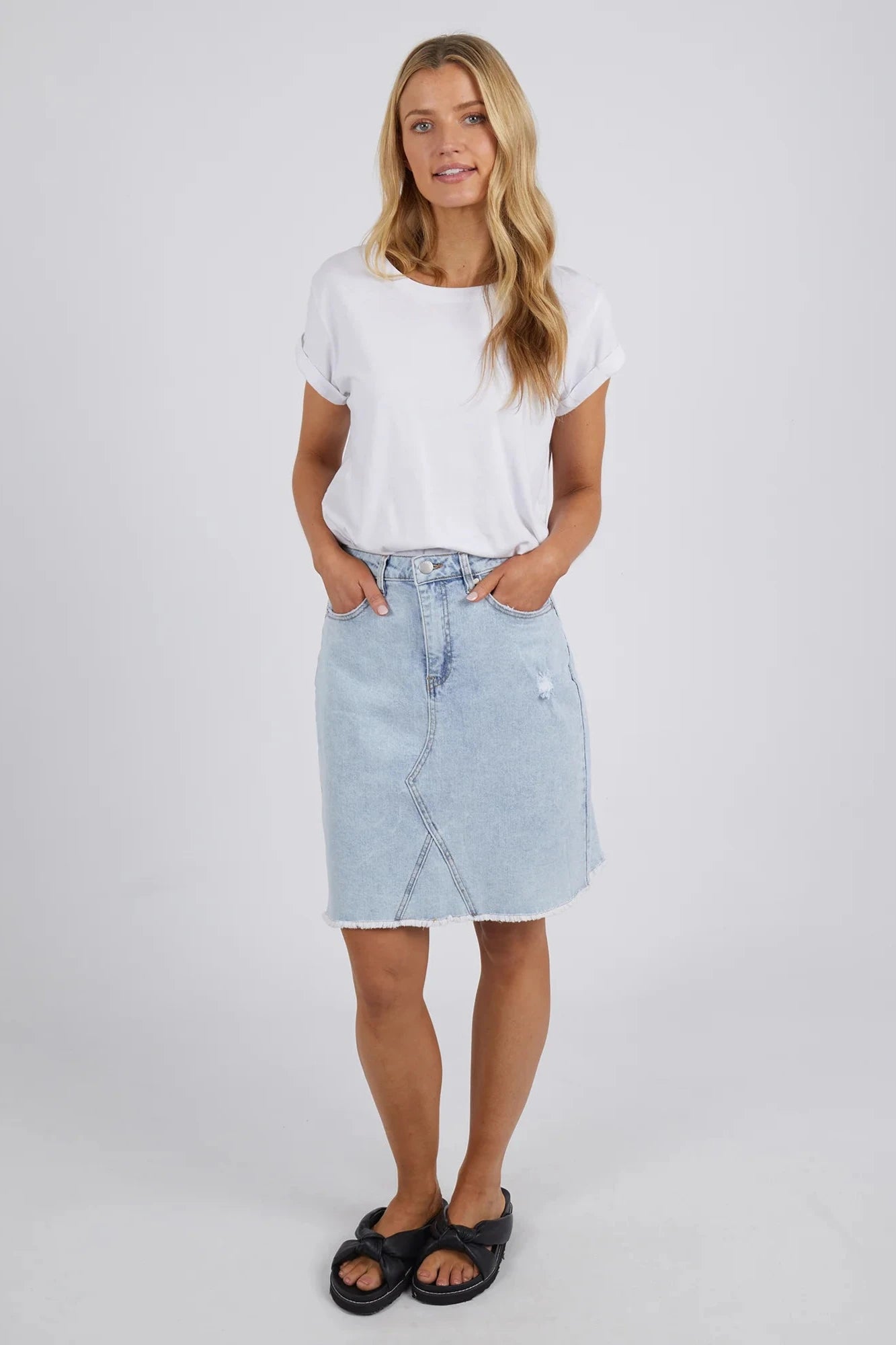 FOXWOOD BELLE SKIRT - LIGHT BLUE - THE VOGUE STORE