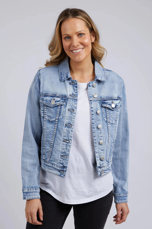 FOXWOOD GEORGIA DENIM JACKET - LIGHT BLUE - THE VOGUE STORE