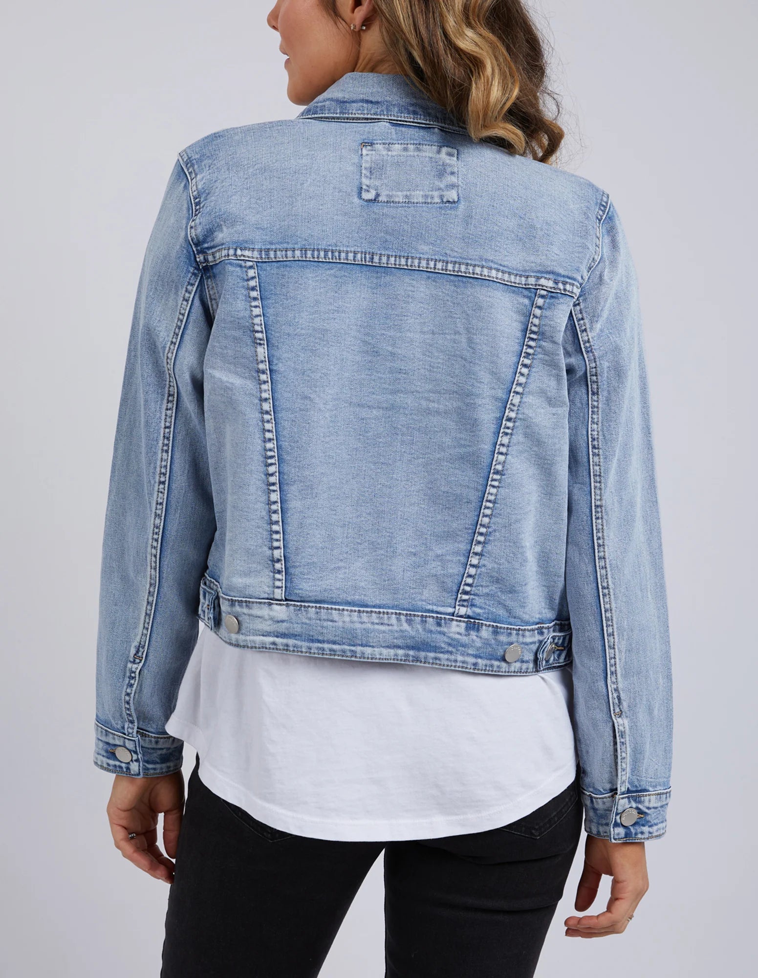 FOXWOOD GEORGIA DENIM JACKET - LIGHT BLUE - THE VOGUE STORE