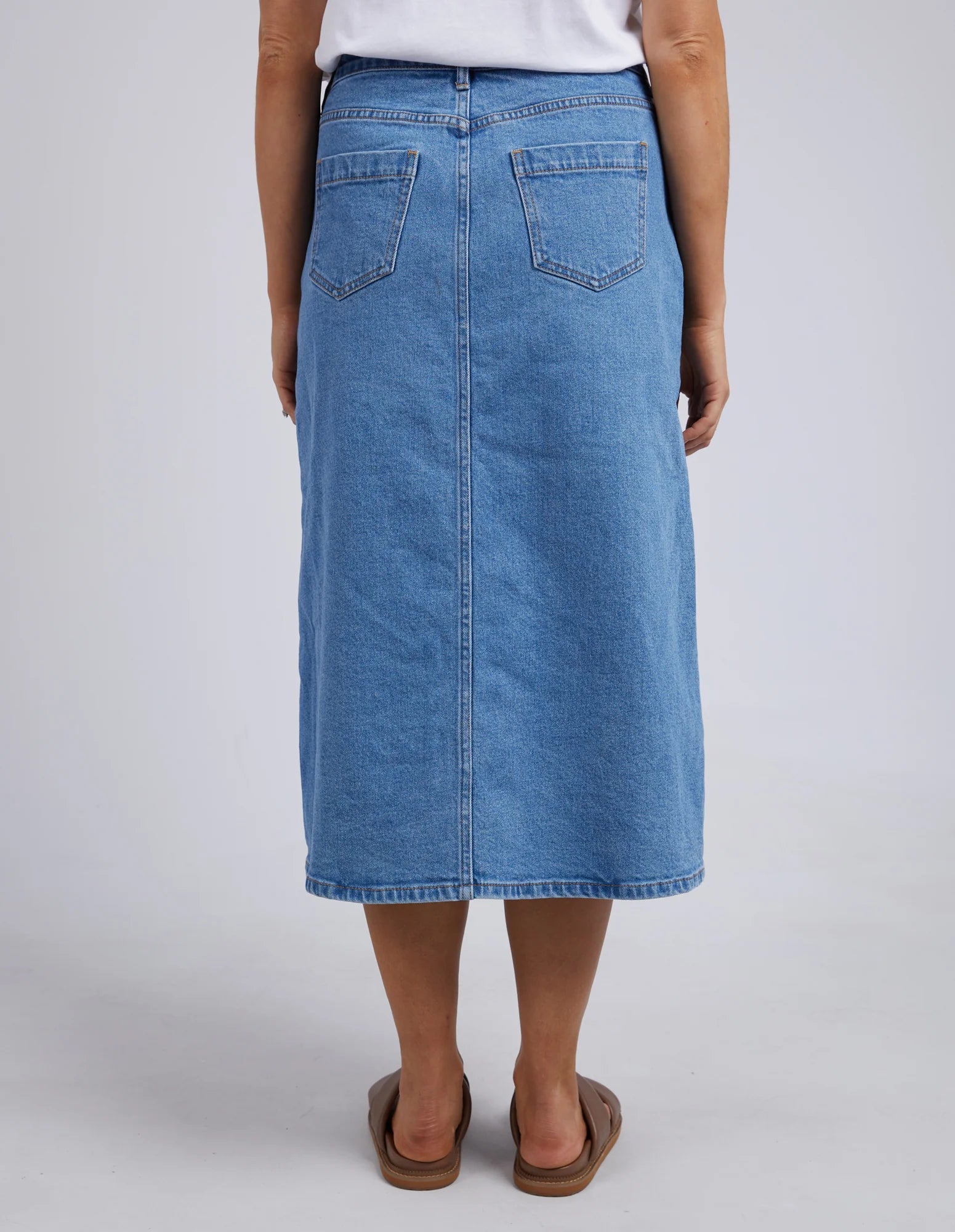 FOXWOOD SCOUT MIDI SKIRT - MID BLUE - THE VOGUE STORE