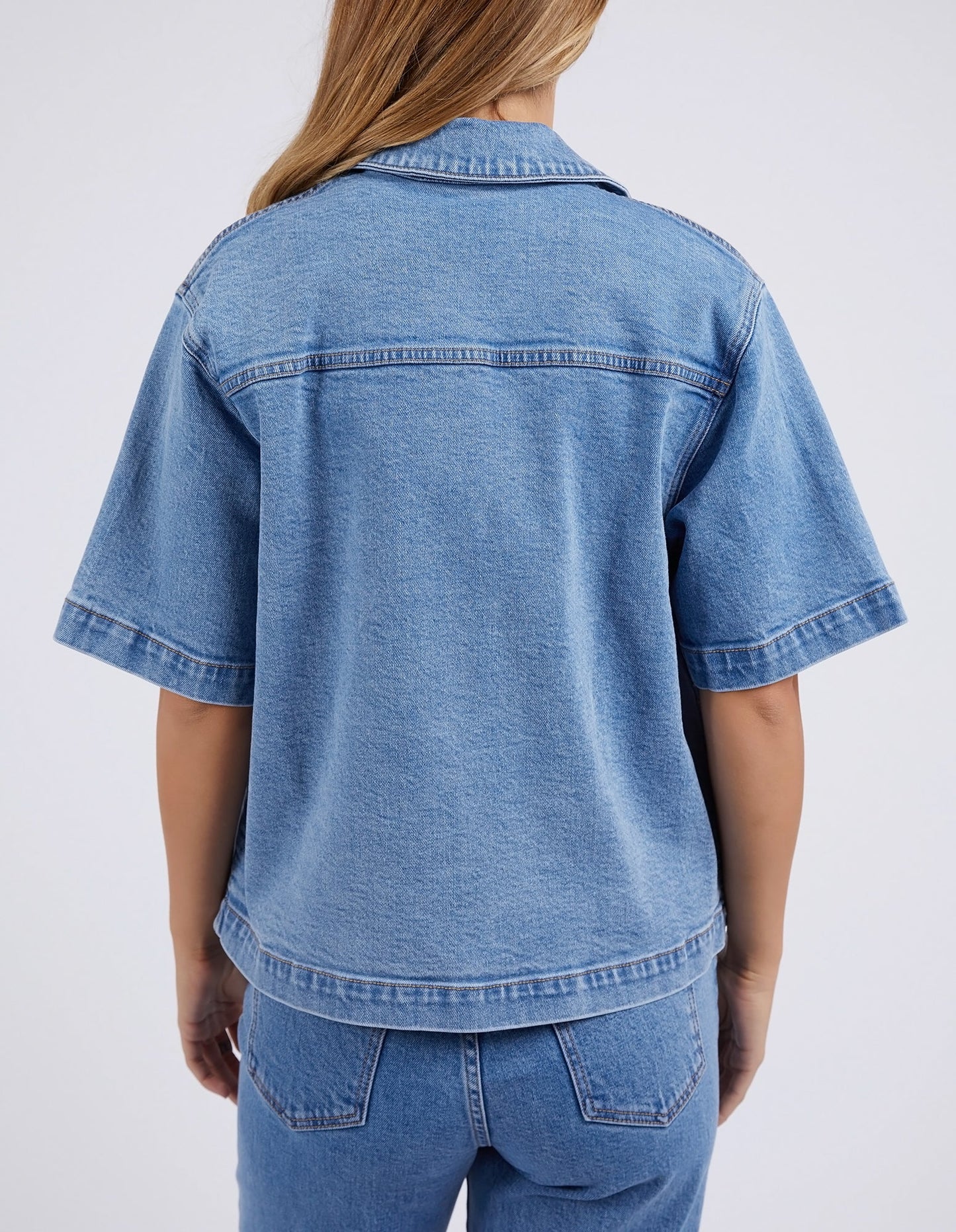 FOXWOOD HUNTLEIGH DENIM SHIRT - LIGHT BLUE - THE VOGUE STORE