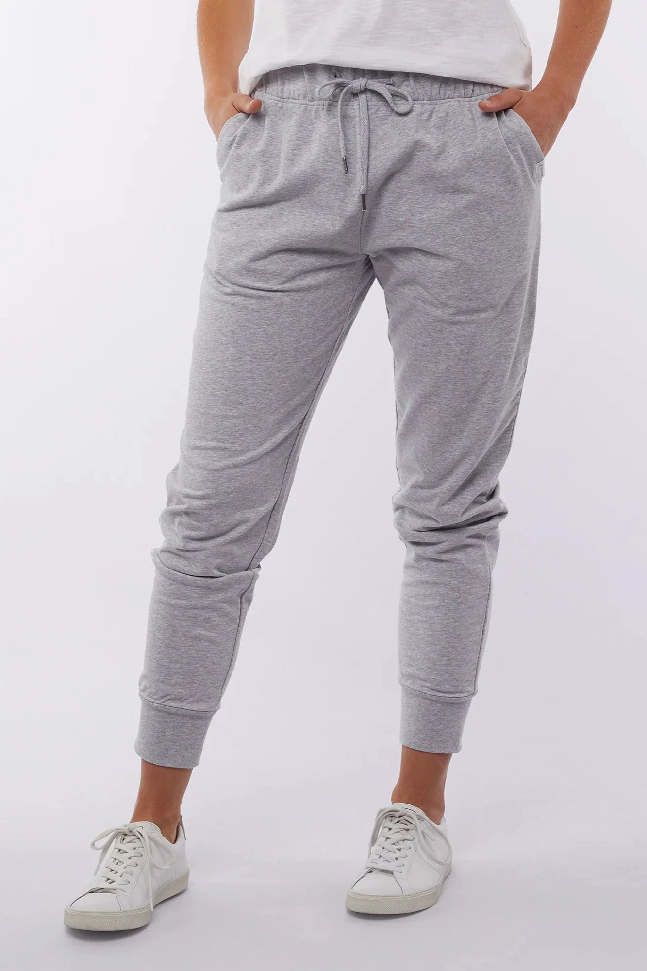 FOXWOOD LAZY DAYS PANT - GREY MARLE - THE VOGUE STORE