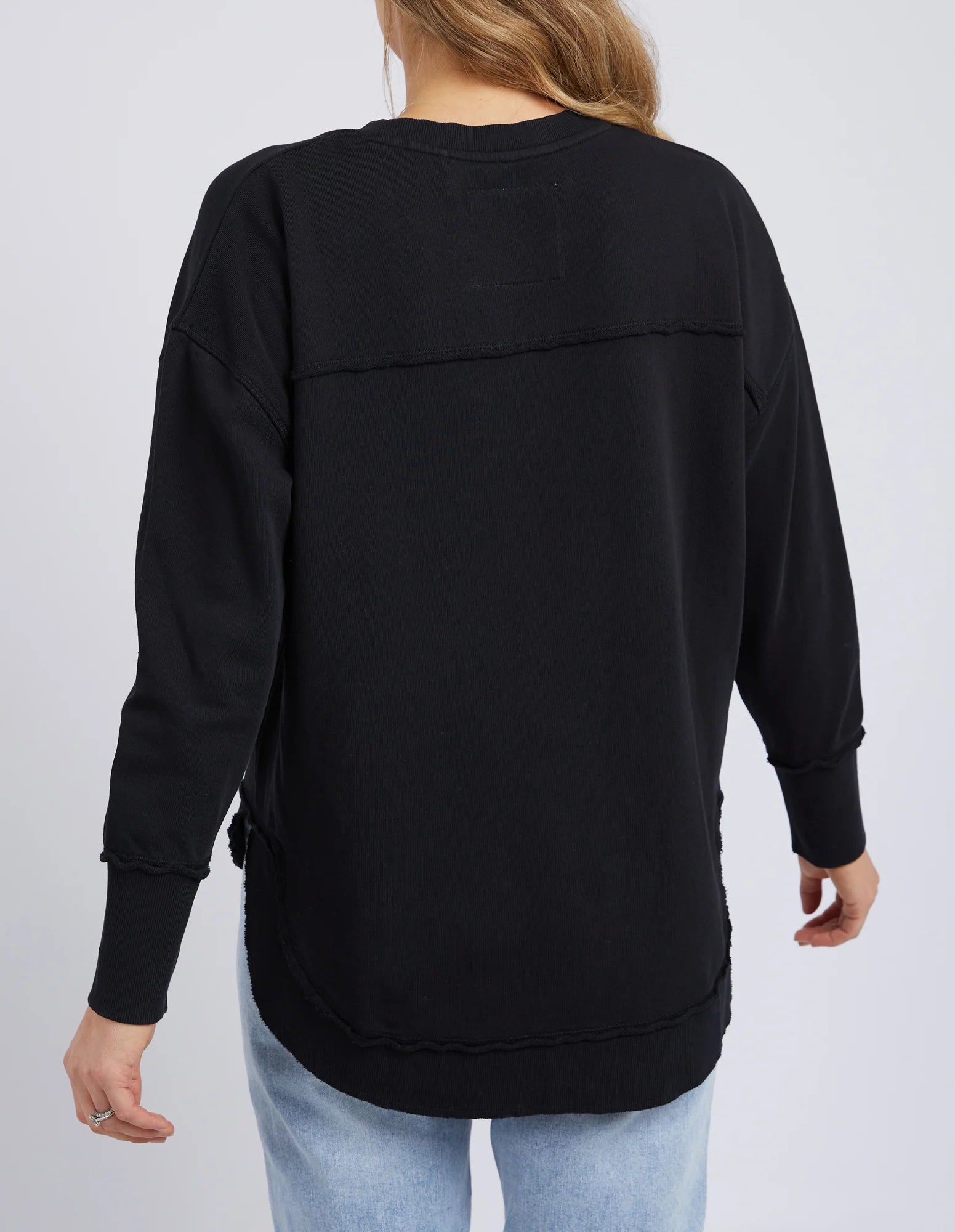 FOXWOOD SIMPLIFIED CREW - BLACK ON BLACK - THE VOGUE STORE