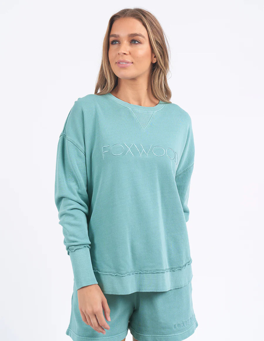 FOXWOOD SIMPLIFIED CREW - SKY - THE VOGUE STORE