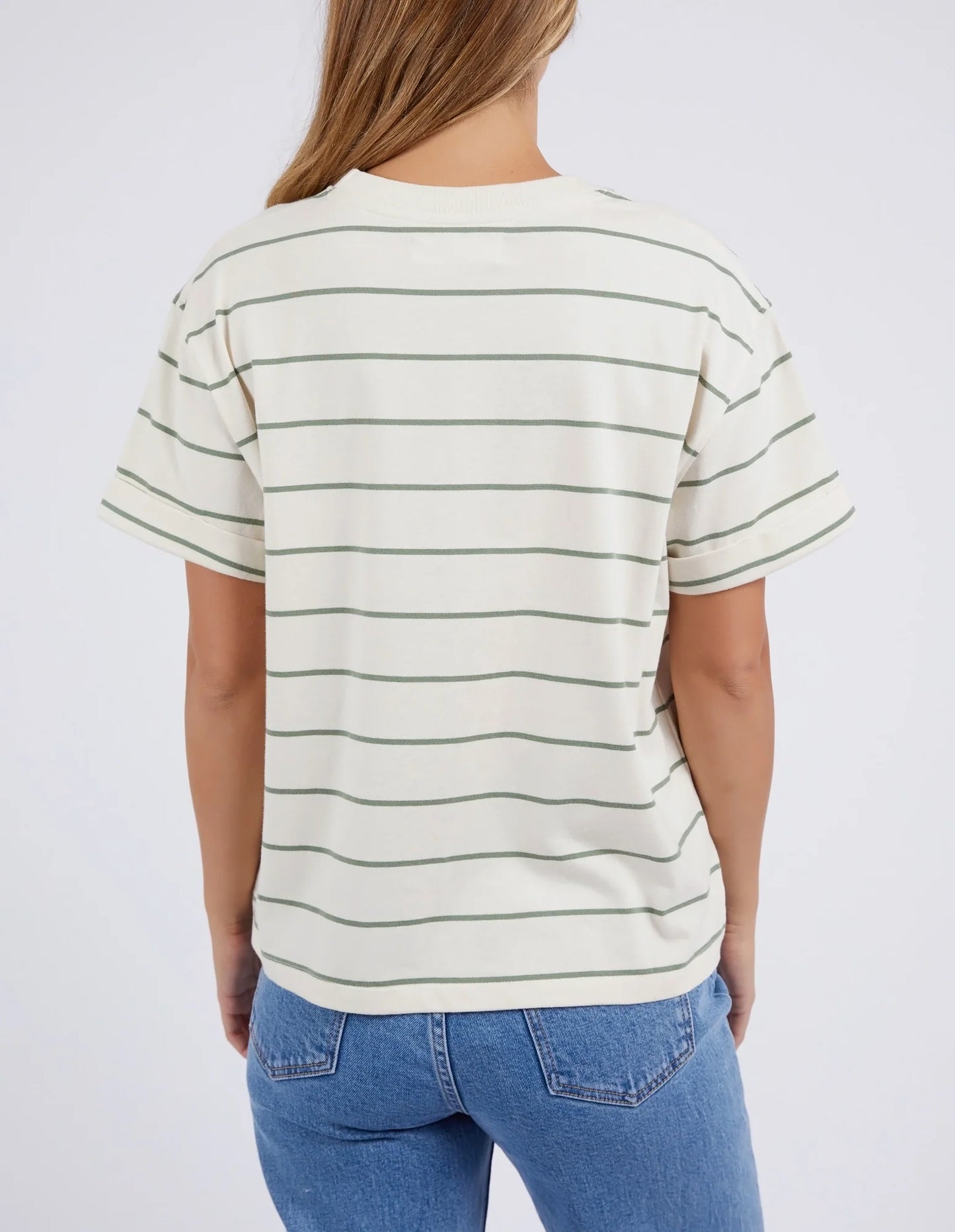 FOXWOOD HUNTLEIGH STRIPE TEE - FERN - THE VOGUE STORE