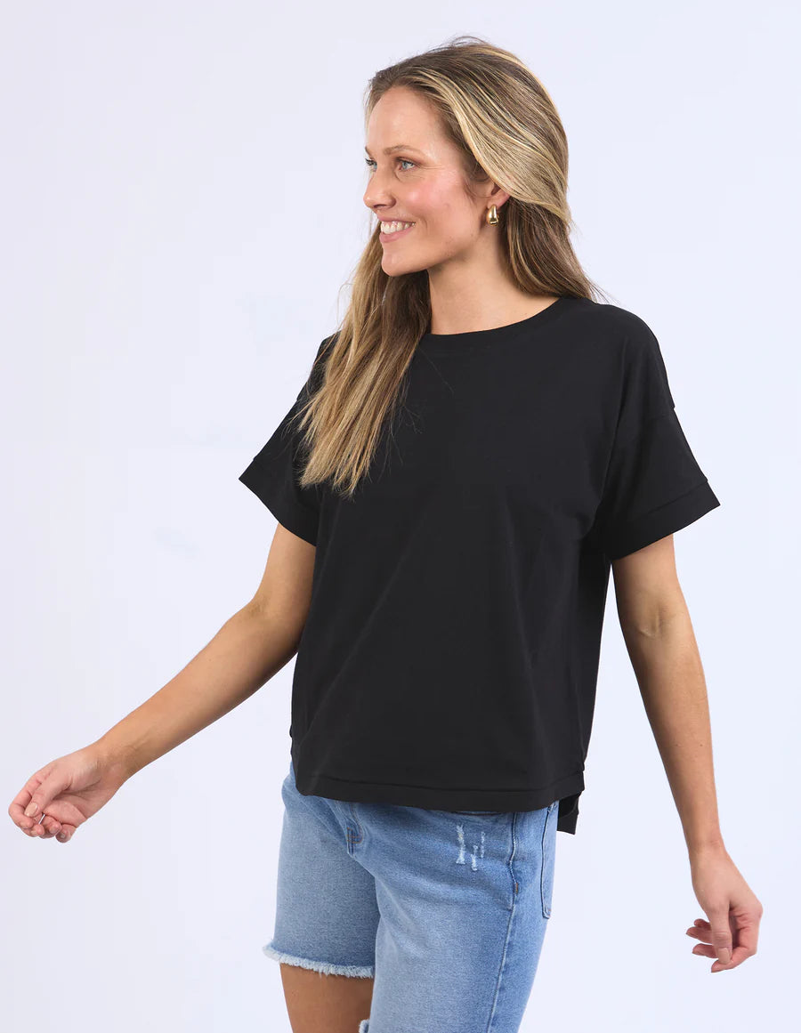 FOXWOOD HABITAT TEE - BLACK - THE VOGUE STORE