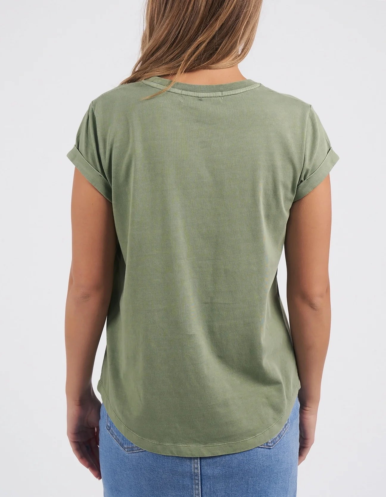 FOXWOOD EFFORTLESS TEE - FERN GREEN - THE VOGUE STORE