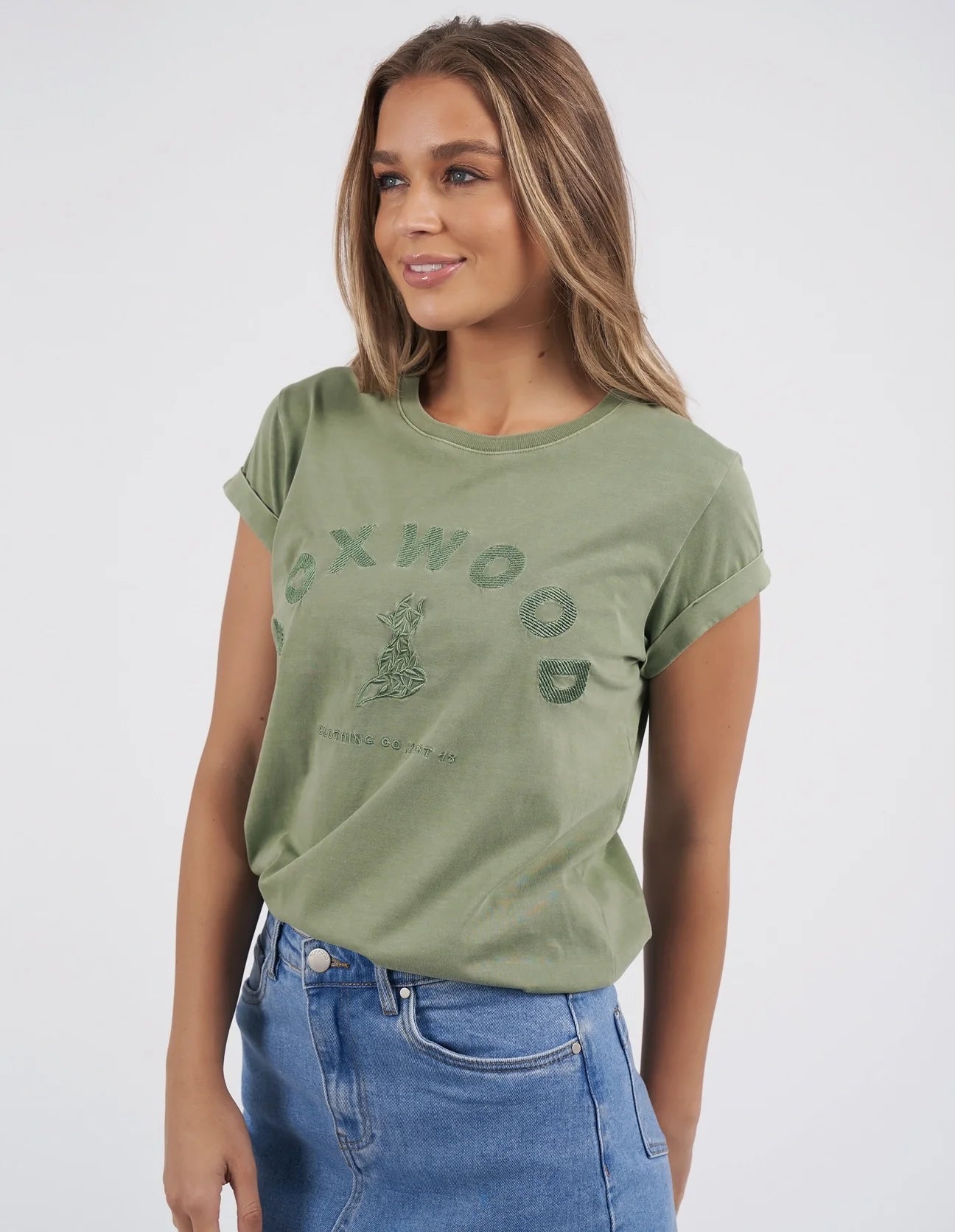 FOXWOOD EFFORTLESS TEE - FERN GREEN - THE VOGUE STORE