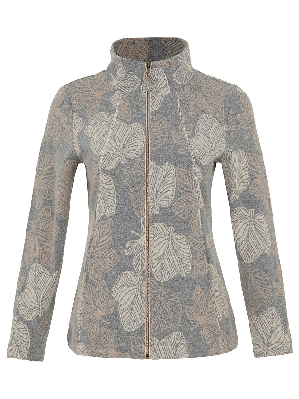 DOLCEZZA SOFT LEAVES ZIP JACKET - SOFT LEAVES - THE VOGUE STORE