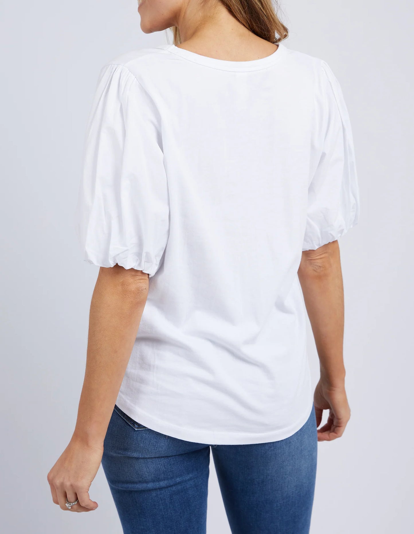 ELM JOY S/S TEE - WHITE - THE VOGUE STORE