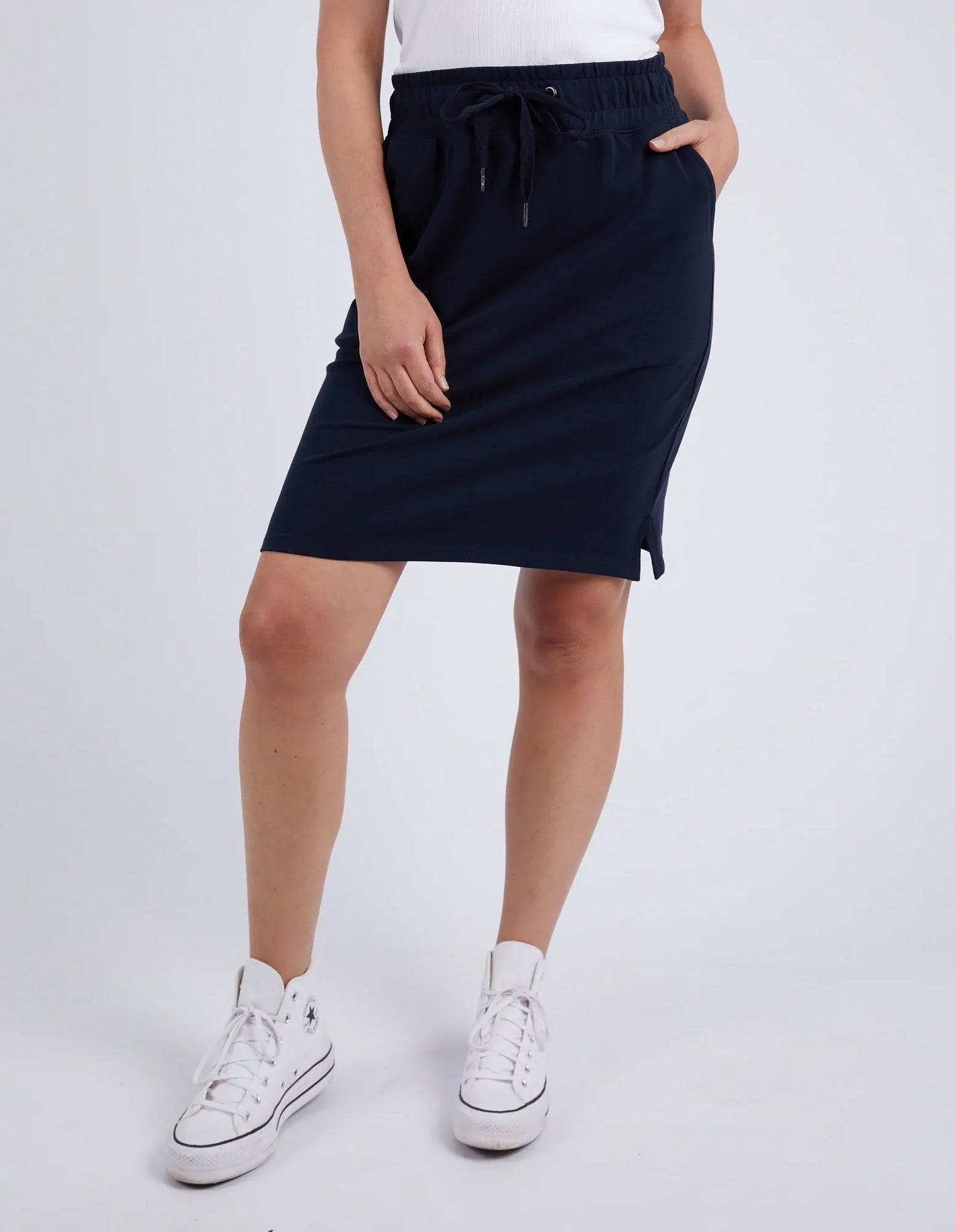 ELM COBY SKIRT - NAVY - THE VOGUE STORE