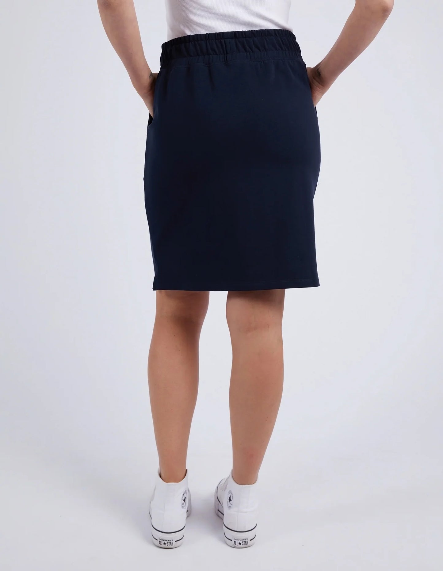 ELM COBY SKIRT - NAVY - THE VOGUE STORE