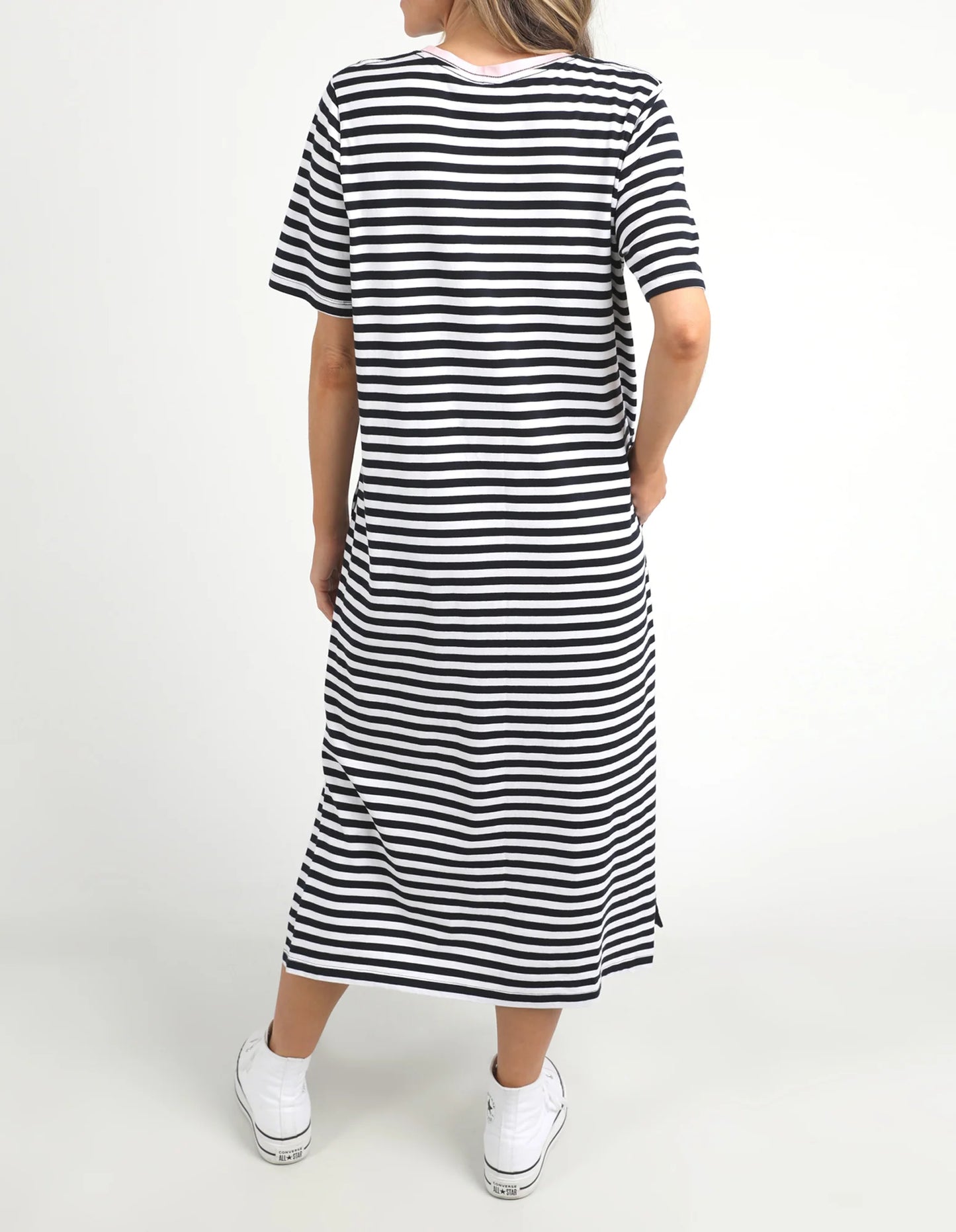 ELM MERRY TEE DRESS - NAVY/WHITE - THE VOGUE STORE