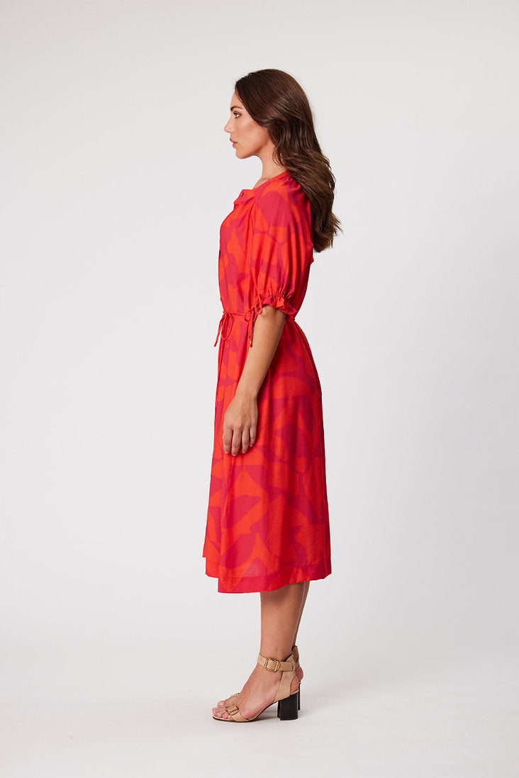 DESIGN NATION SAVANNA DRESS - RASPBERRY - THE VOGUE STORE