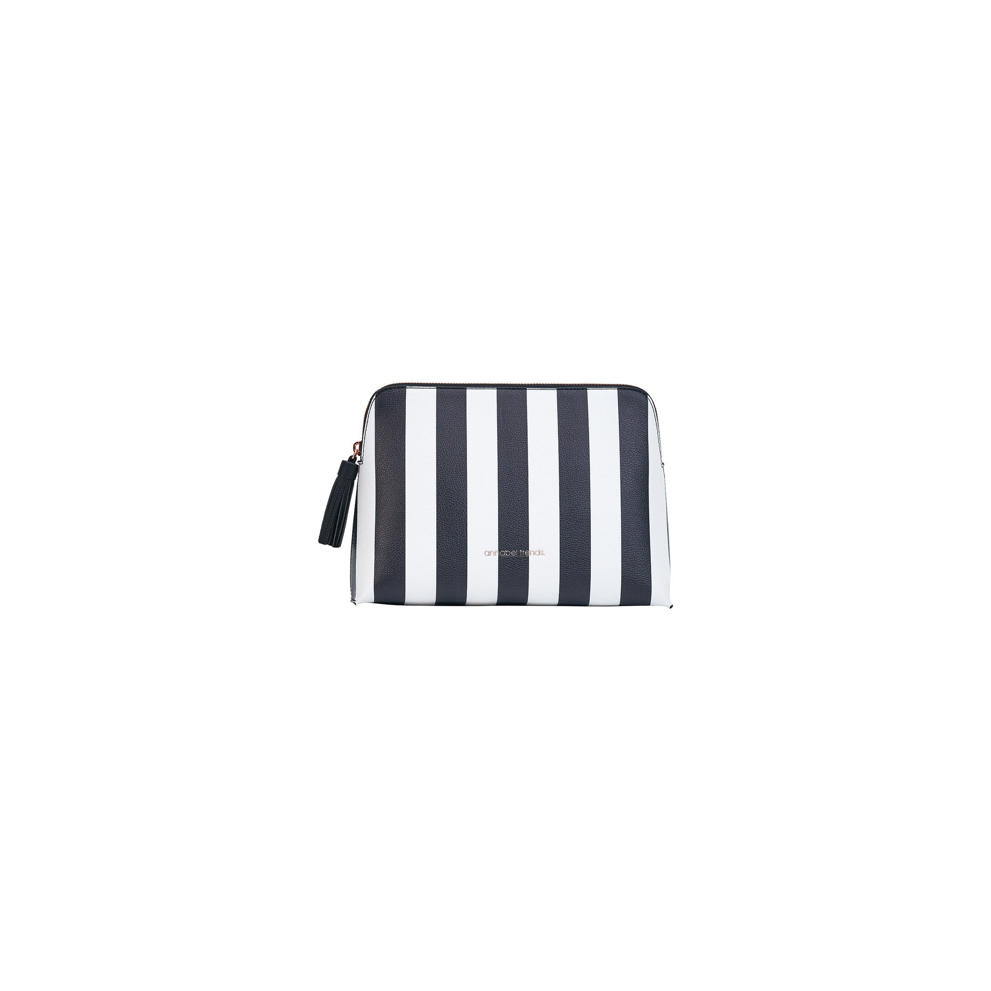 MAY TIME VANITY BAG LARGE BLACK & WHITE STRIPE