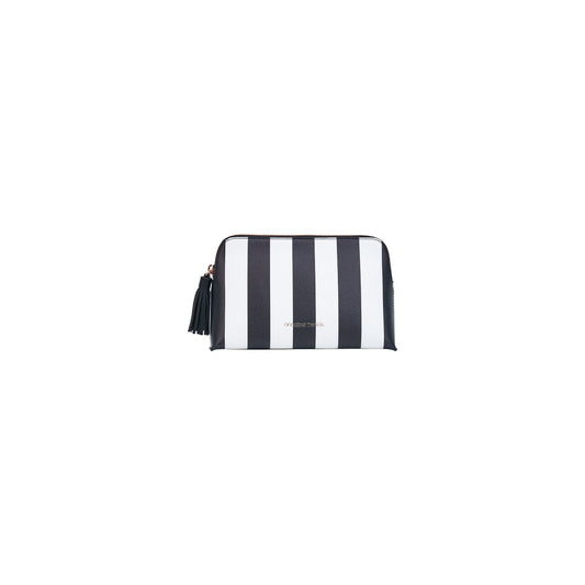 MAY TIME VANITY BAG MEDIUM BLACK & WHITE STRIPE