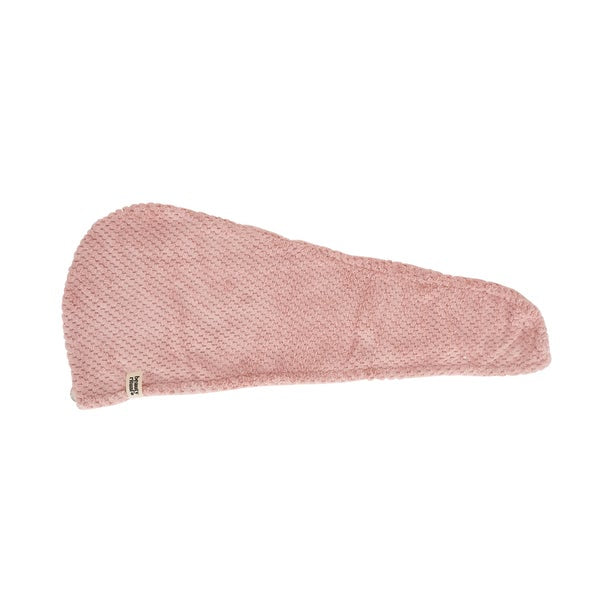 MAY TIME BEAUTY RITUAL LUXURY WAFFLE HAIR TURBAN - DUSTY PINK - THE VOGUE STORE