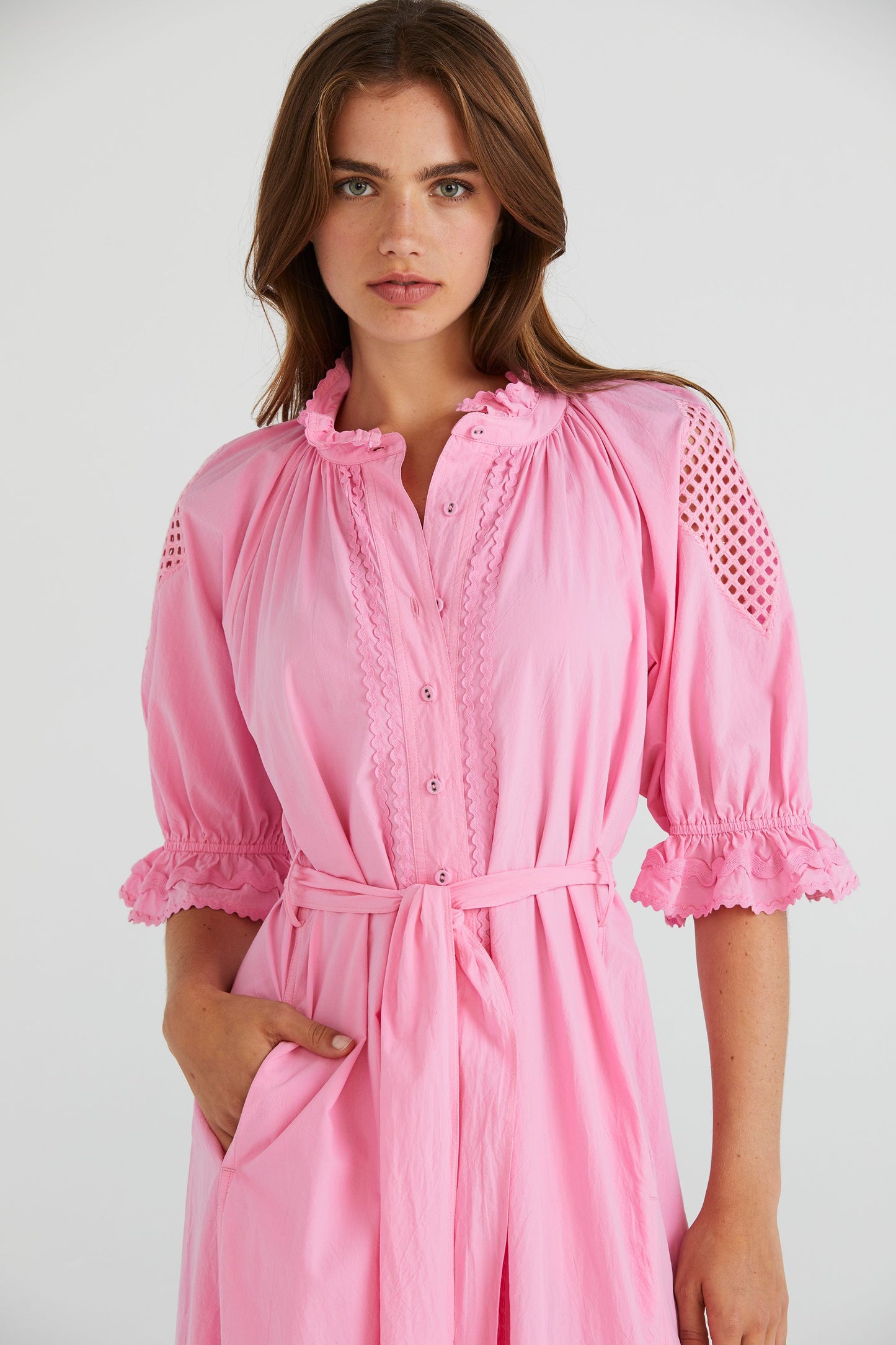 LANIA ISSEY DRESS - PINK - THE VOGUE STORE