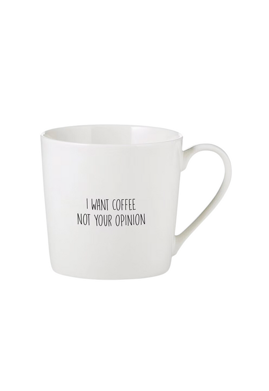 CAFE MUG - I WANT COFFEE - THE VOGUE STORE