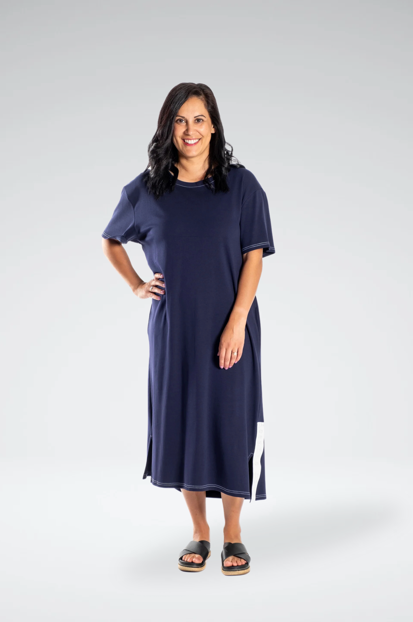 DEEANNE HOBBS ZEFER DRESS - NAVY - THE VOGUE STORE